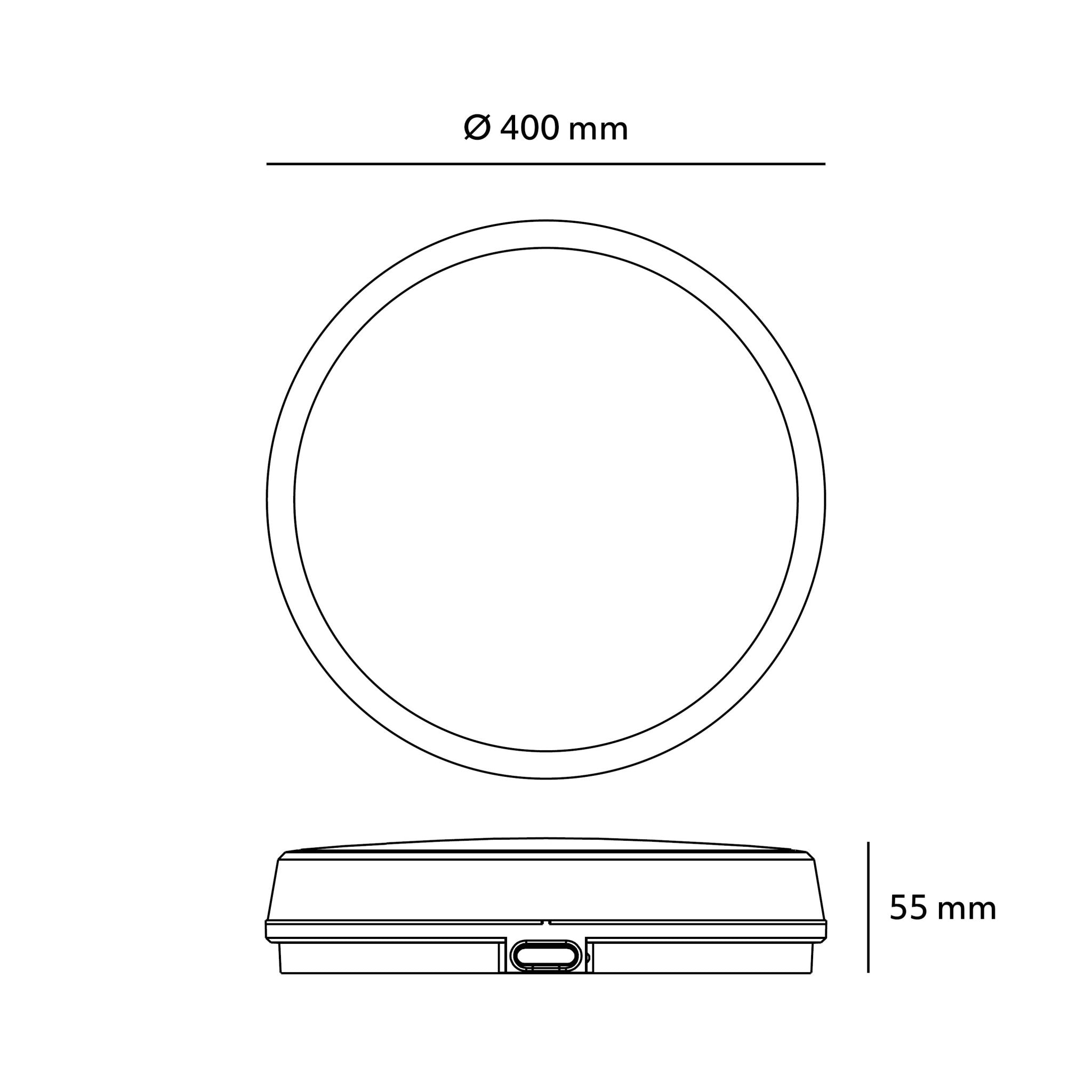 Oprawa Sufitowa 36W Plafon Czujnik Ruchu CCT Regulacja IP65 Biały + pilot - LAITICA