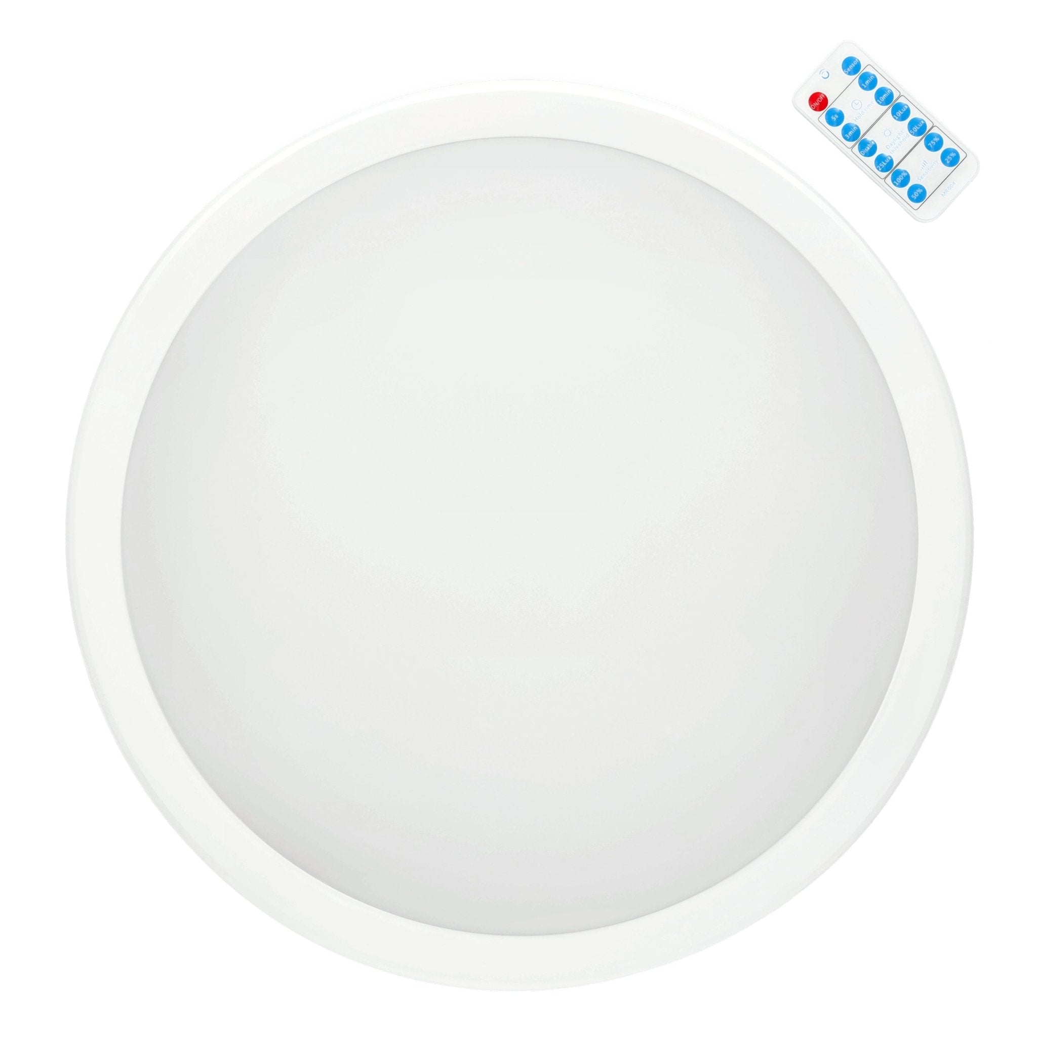 Oprawa Sufitowa 36W Plafon Czujnik Ruchu CCT Regulacja IP65 Biały + pilot - LAITICA