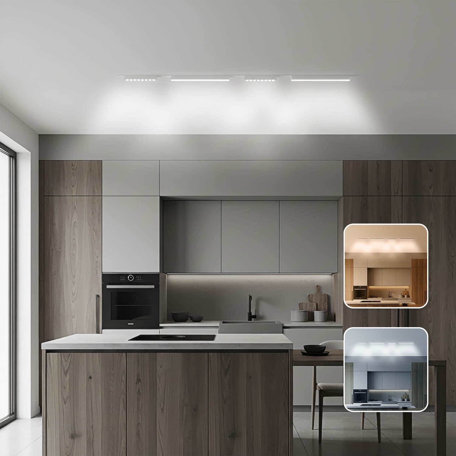 Oświetlenie szynowe magnetyczne LED 2m + 2x10W i 2x20W 3CCT - LAITICA