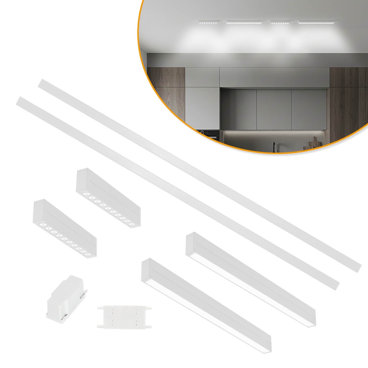 Oświetlenie szynowe magnetyczne LED 2m + 2x10W i 2x20W 3CCT - LAITICA