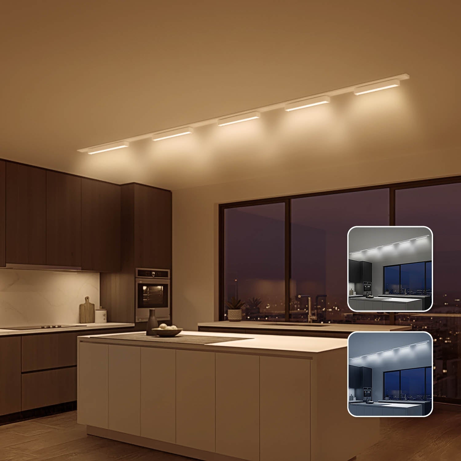 Oświetlenie szynowe magnetyczne LED 2m + 5x lampa R1 10W 3CCT - LAITICA