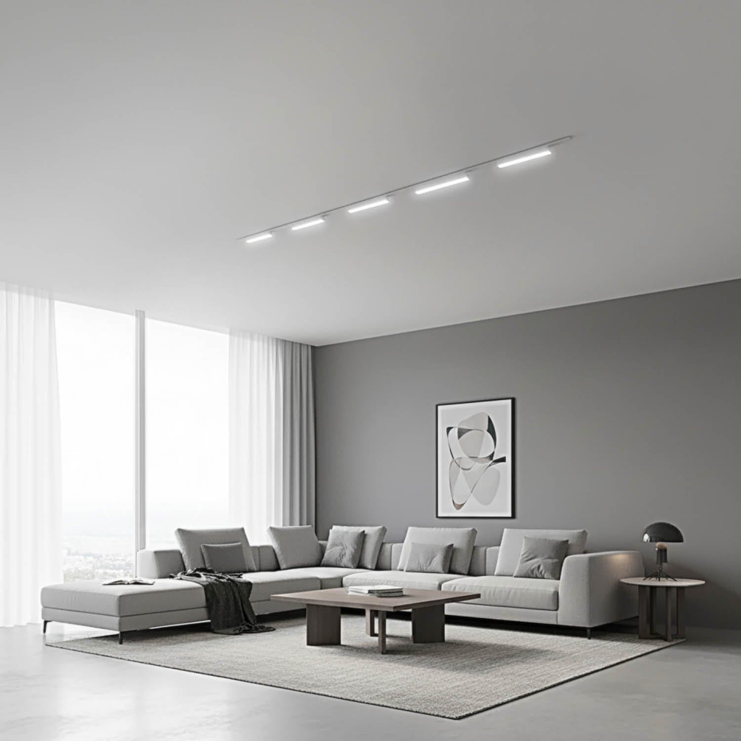 Oświetlenie szynowe magnetyczne LED 2m + 5x lampa R1 10W 3CCT - LAITICA