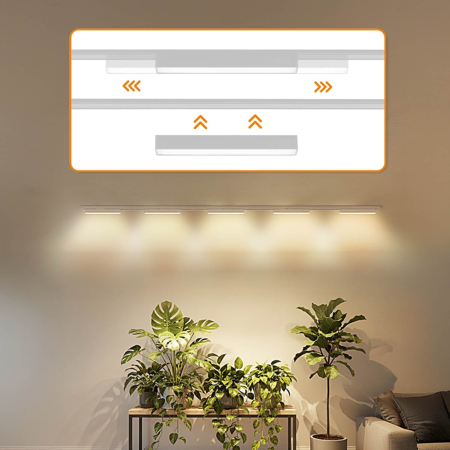 Oświetlenie szynowe magnetyczne LED 2m + 5x lampa R1 10W 3CCT - LAITICA