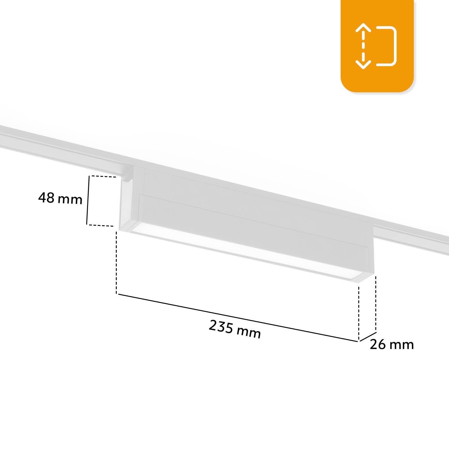 Oświetlenie szynowe magnetyczne LED 2x1m + 5x 10W liniowa 3CCT | Łącznik L | Białe - LAITICA