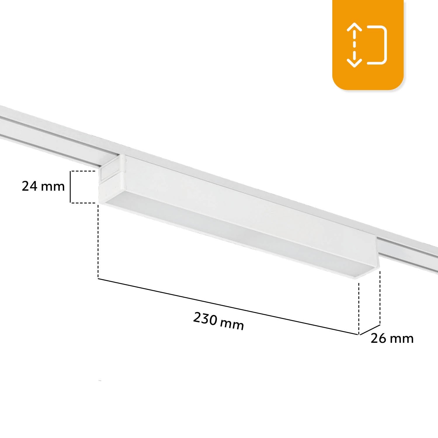 Oświetlenie szynowe magnetyczne LED 2x1m + 5x 10W liniowa | Łącznik L | Białe - LAITICA