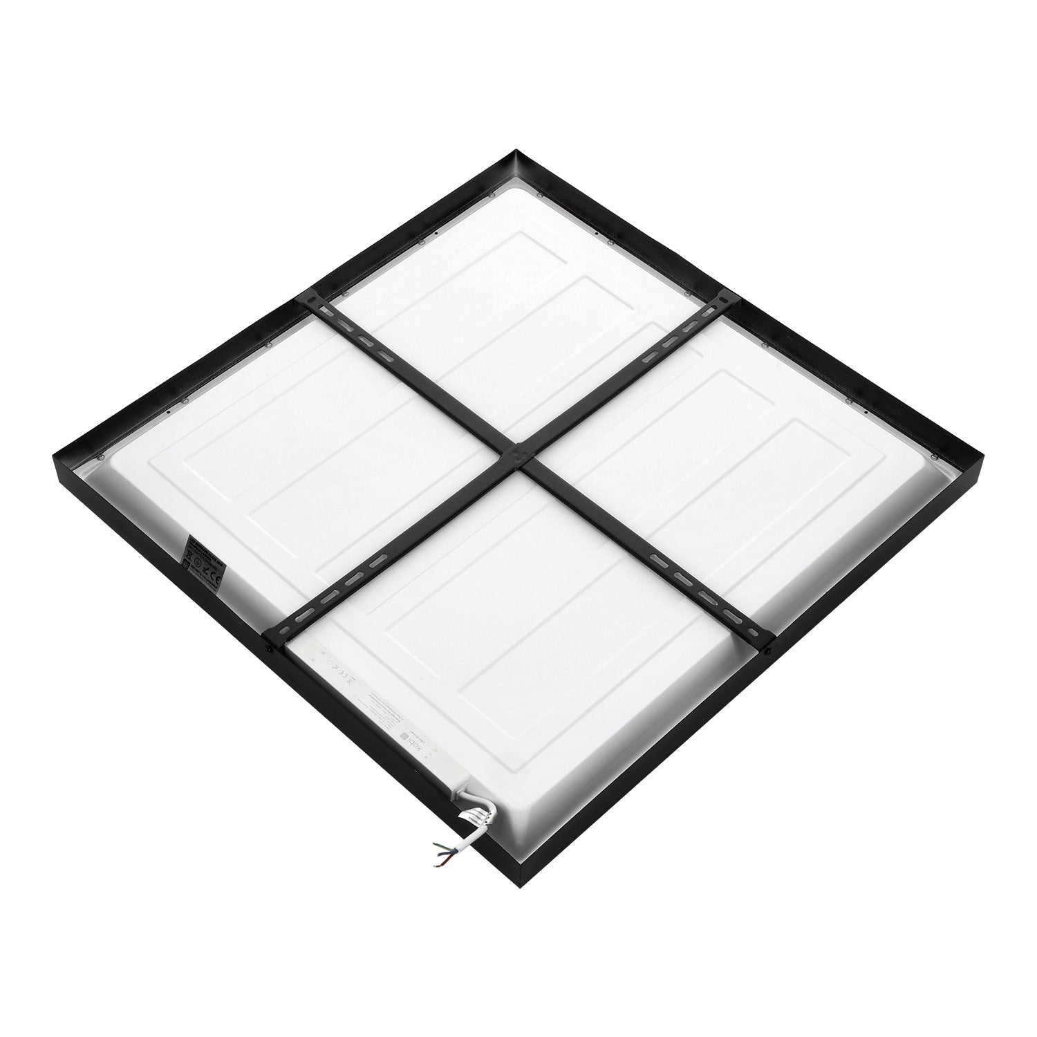 Panel LED 60x60 cm 36W 3960 lm, plafon sufitowy natynkowy / podtynkowy, 4000K neutralny, czarny | oprawa LED kasetonowa PREMIUM - LAITICA