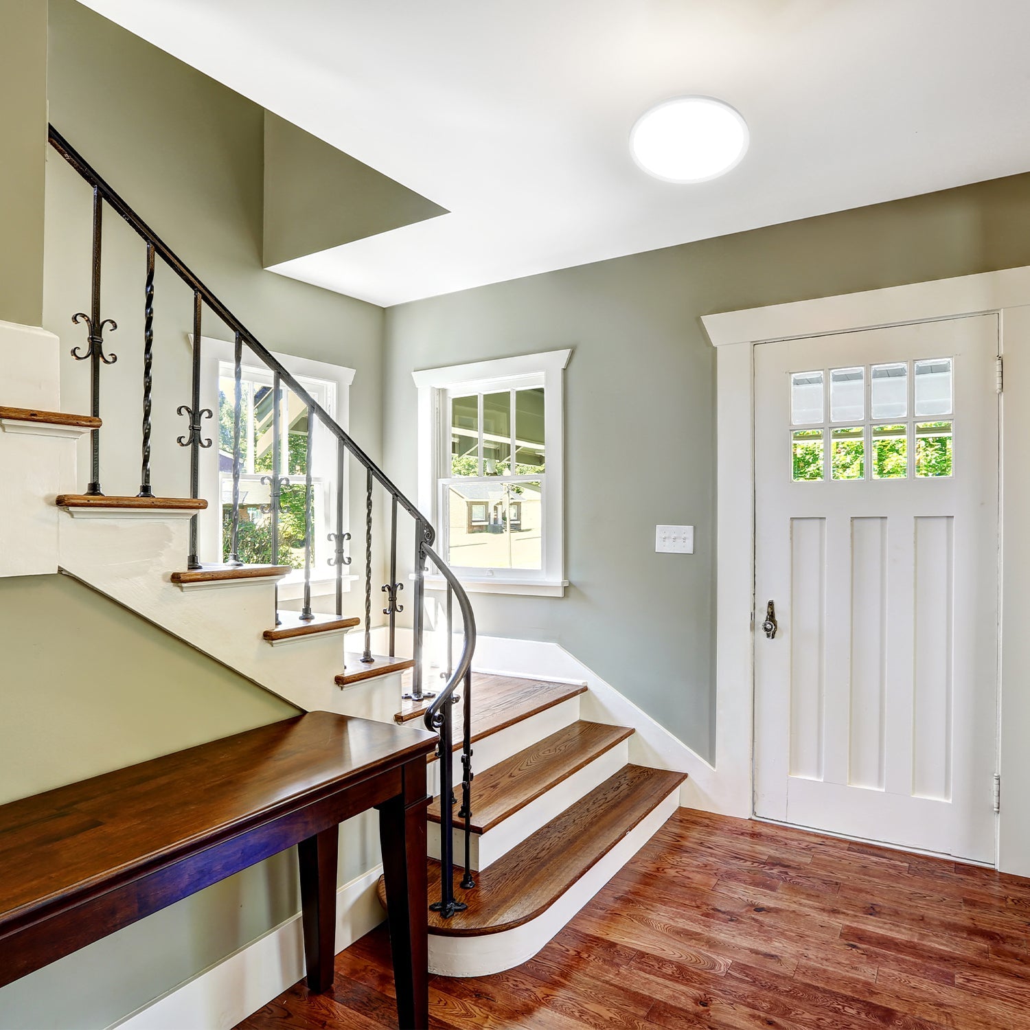 Plafon LED 24W IP54 z czujnikiem ruchu i zmierzchu, 3 barwy światła, pilot – Lampa sufitowa inteligentna - LAITICA