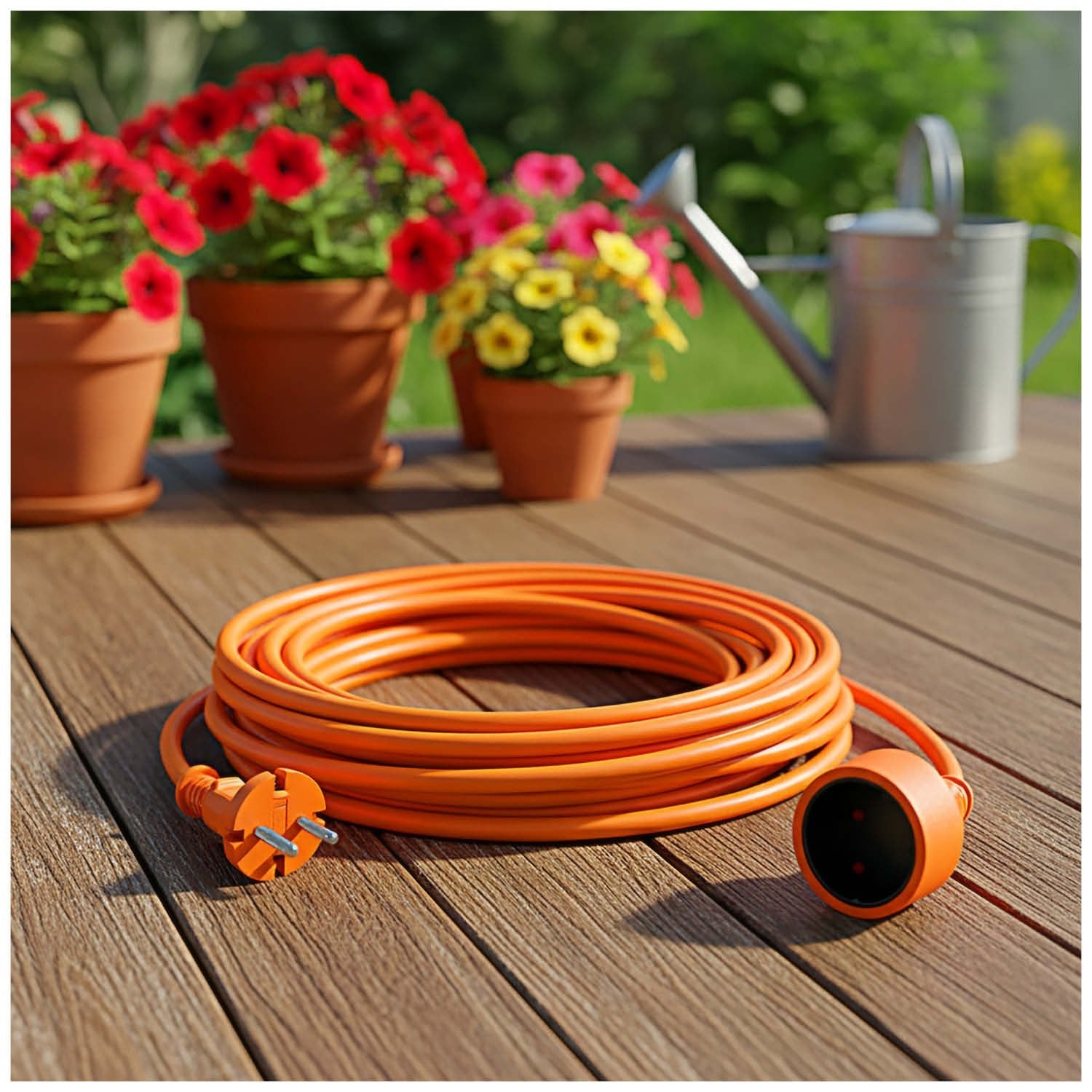 Przedłużacz Ogrodowy 1 gniazdo 10m Do Kosiarki Kabel H05VV - F - LAITICA