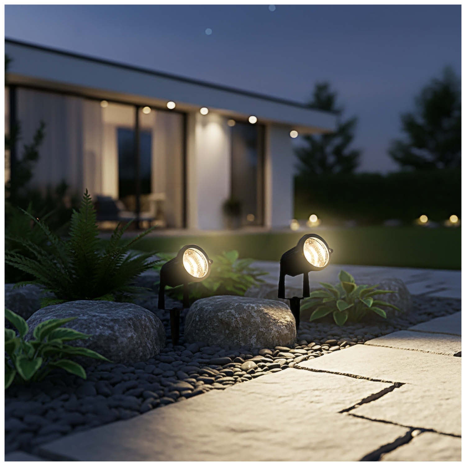 Reflektor LED do Ogrodu 5W 3000K IP65 Lampa Ogrodowa Zewnętrzna - 2szt - LAITICA