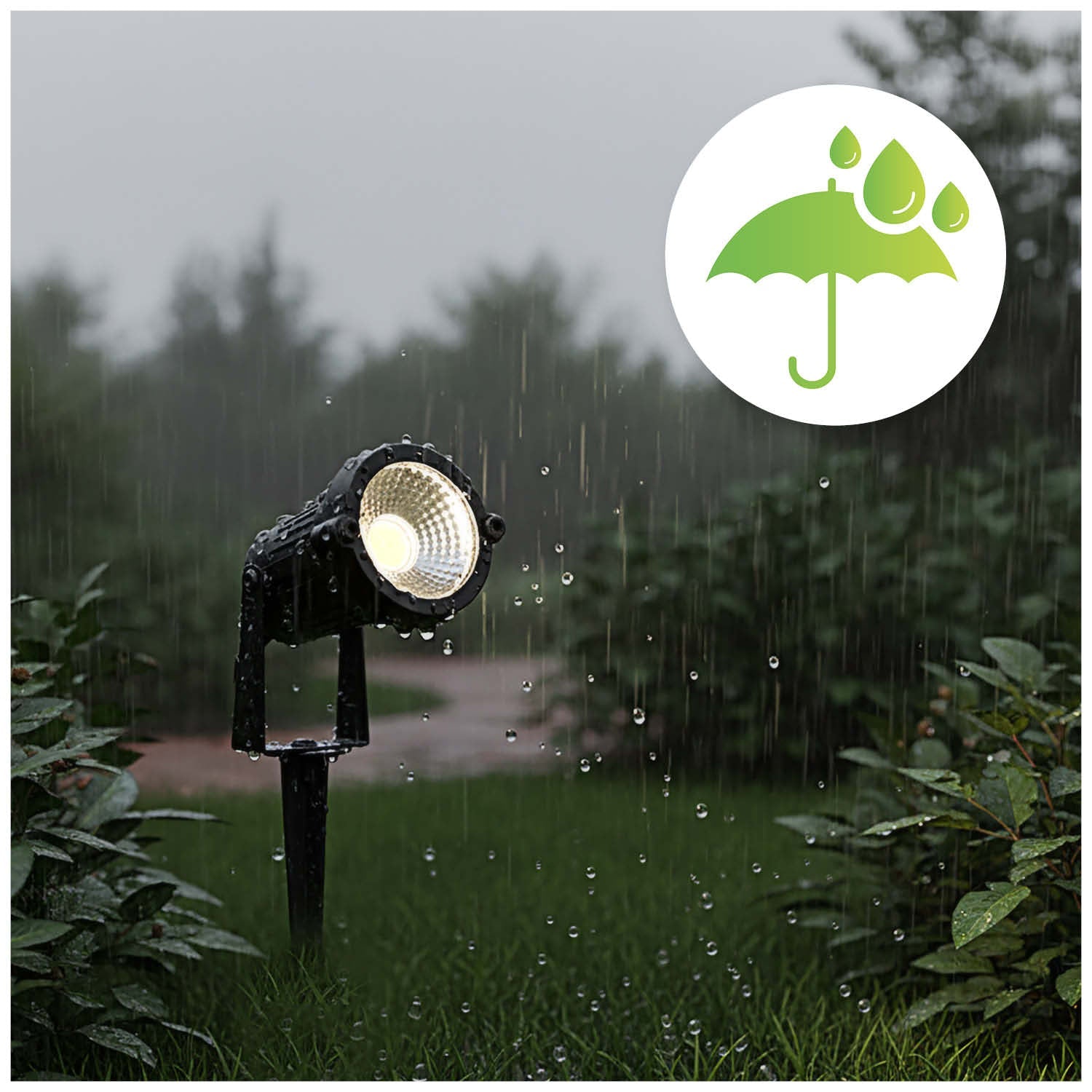 Reflektor LED do Ogrodu 5W 3000K IP65 Lampa Ogrodowa Zewnętrzna - 2szt - LAITICA