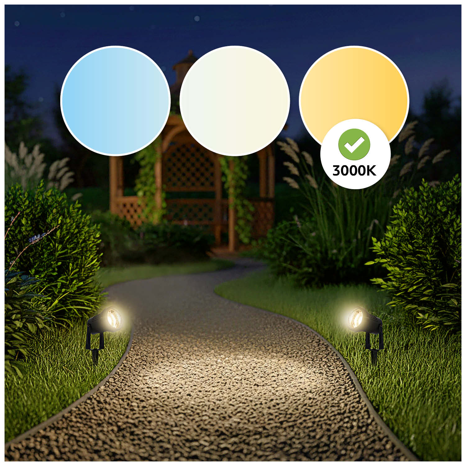 Reflektor LED do Ogrodu 5W 3000K IP65 Lampa Ogrodowa Zewnętrzna - 6szt - LAITICA