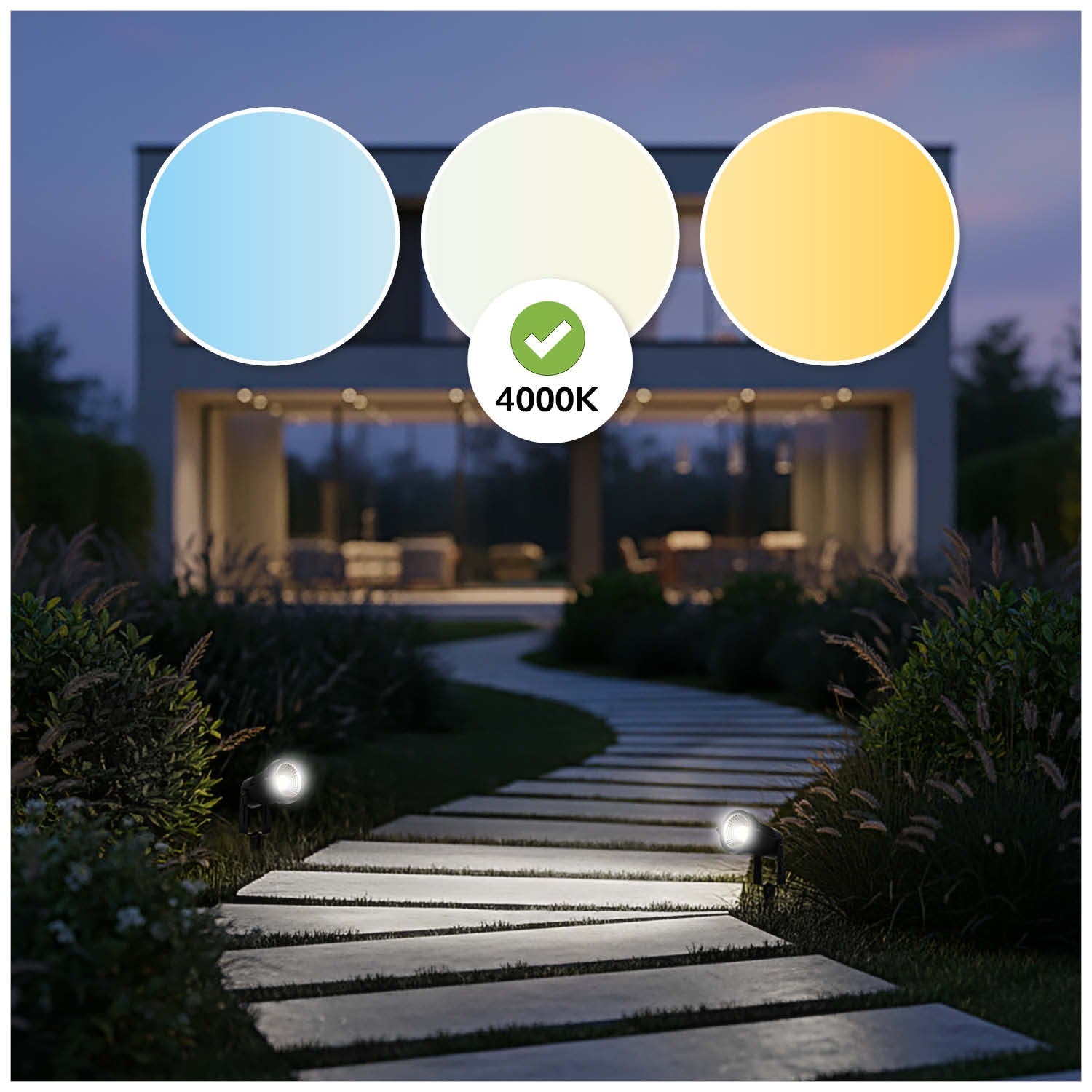 Reflektor Ogrodowy LED 5W 4000K IP65 Lampa Zewnętrzna 2szt - LAITICA