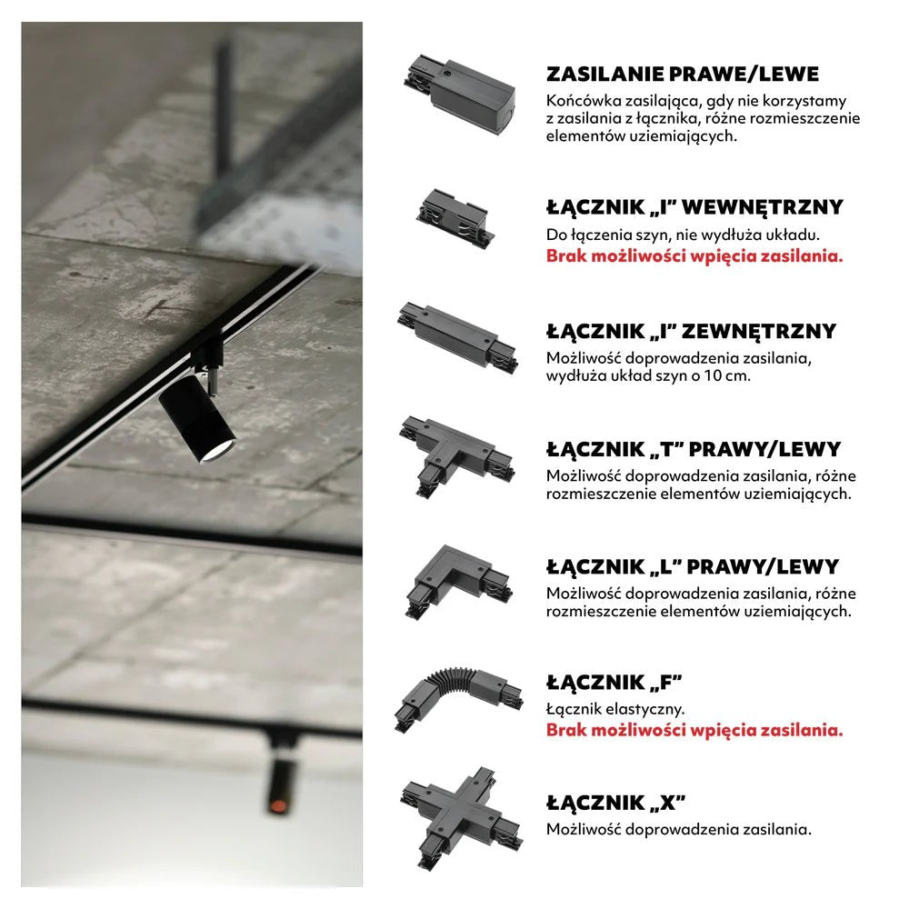 Reflektor szynowy LAITILINE FLEX 36W 4000K Laitica Lampa na Szynoprzewód - LAITICA