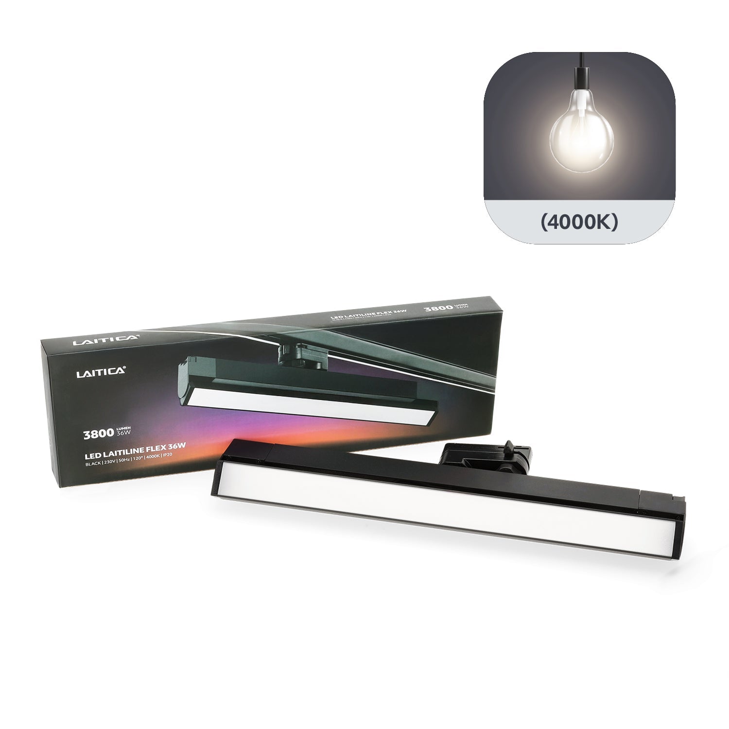 Reflektor szynowy LAITILINE FLEX 36W 4000K Laitica Lampa na Szynoprzewód - LAITICA