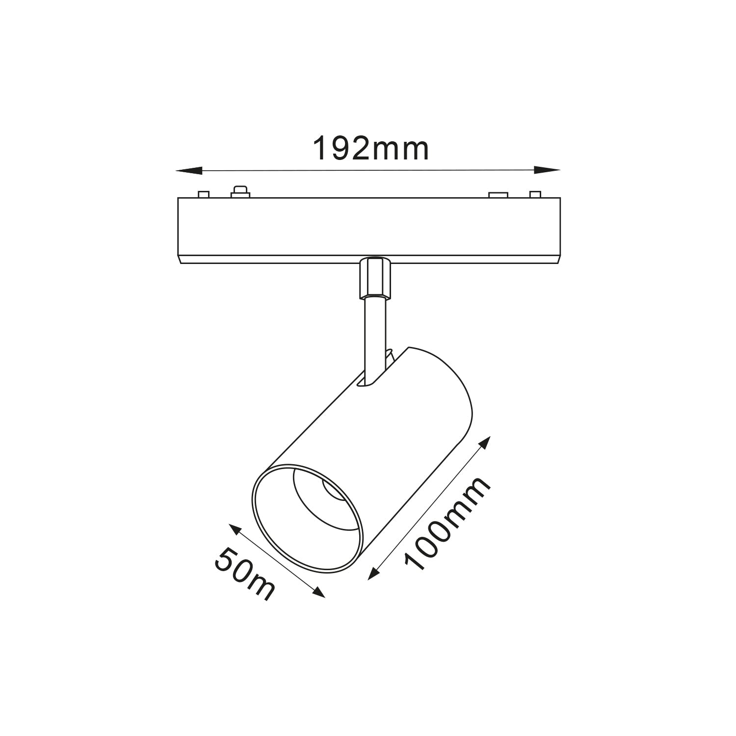 Reflektor Szynowy Magnetyczny LED 10W 3CCT Czarny - LAITICA