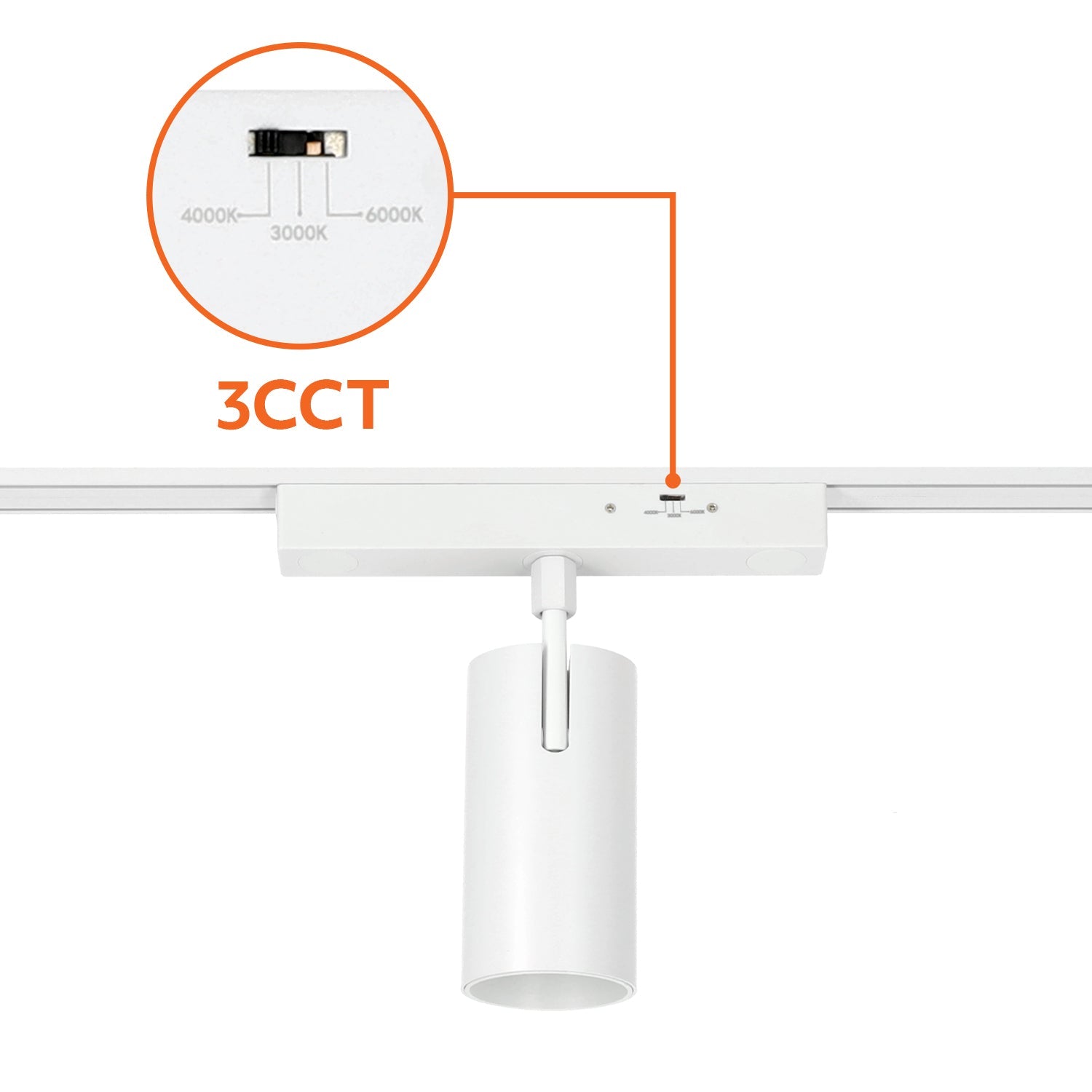Reflektor Szynowy Magnetyczny LED 20W 3CCT Biały - LAITICA