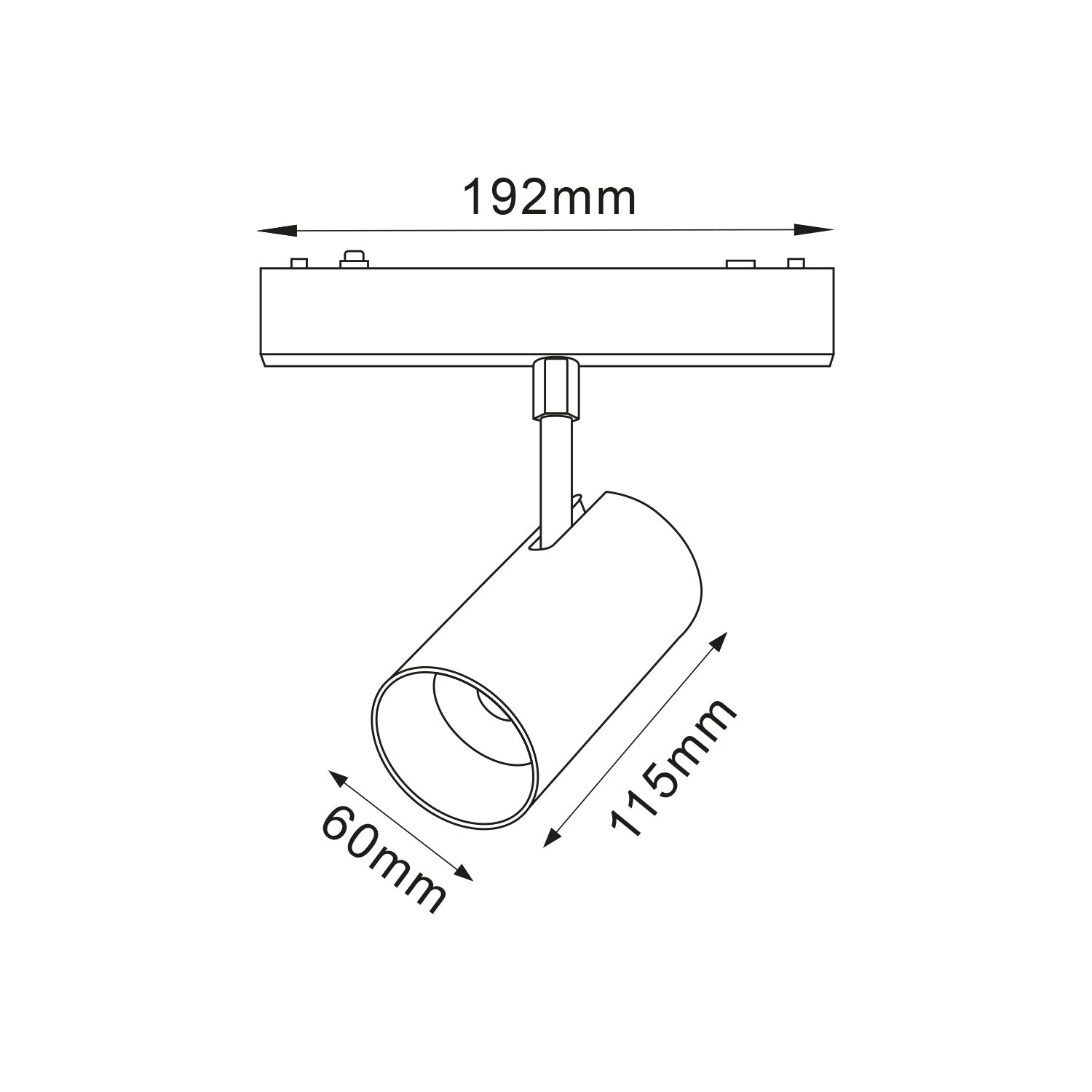 Reflektor Szynowy Magnetyczny LED 20W 3CCT Biały - LAITICA