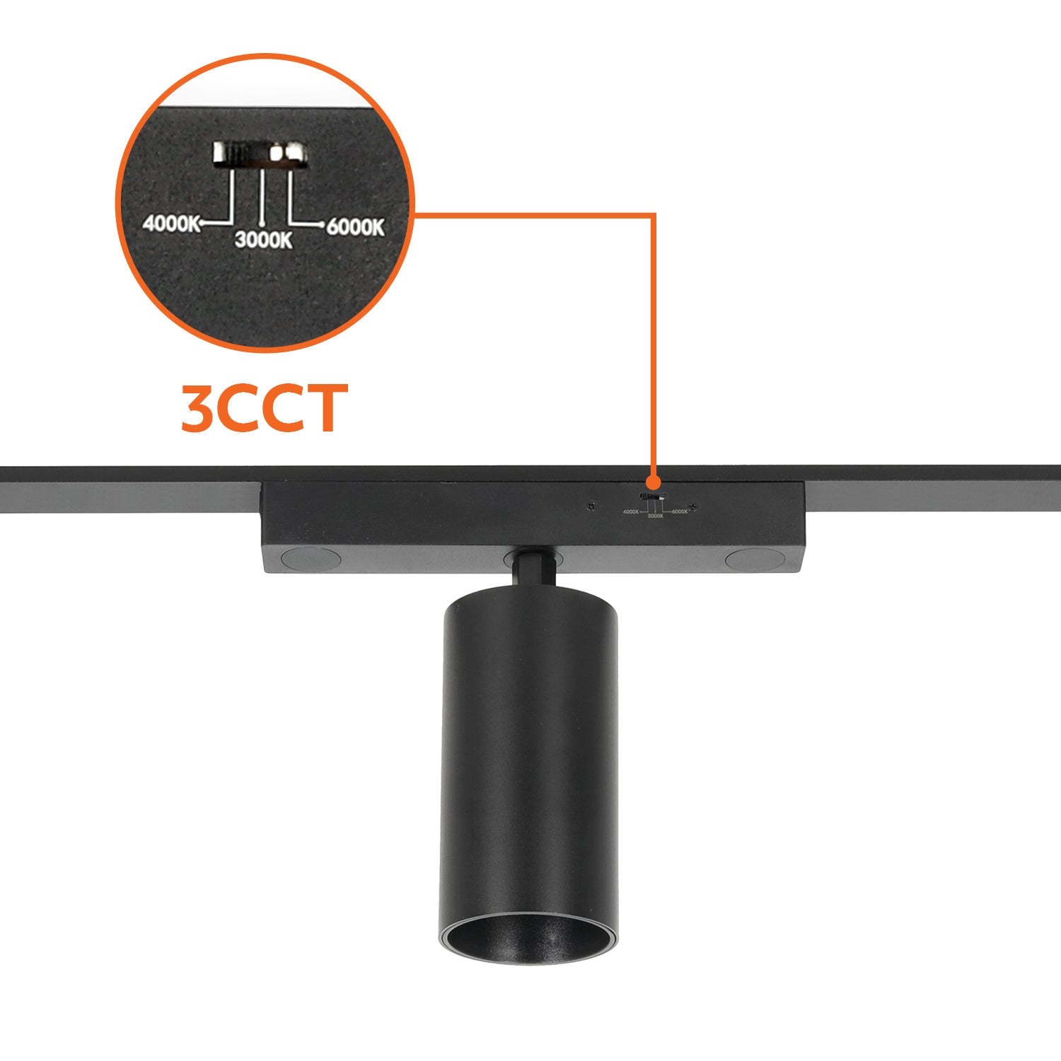 Reflektor Szynowy Magnetyczny LED 20W 3CCT Czarny - LAITICA
