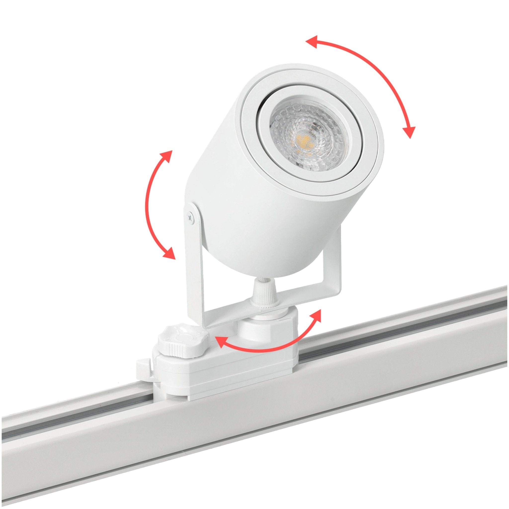 Reflektor Szynowy Spot Biały Oprawa GU10 do Systemu Szynowego Regulowana - LAITICA