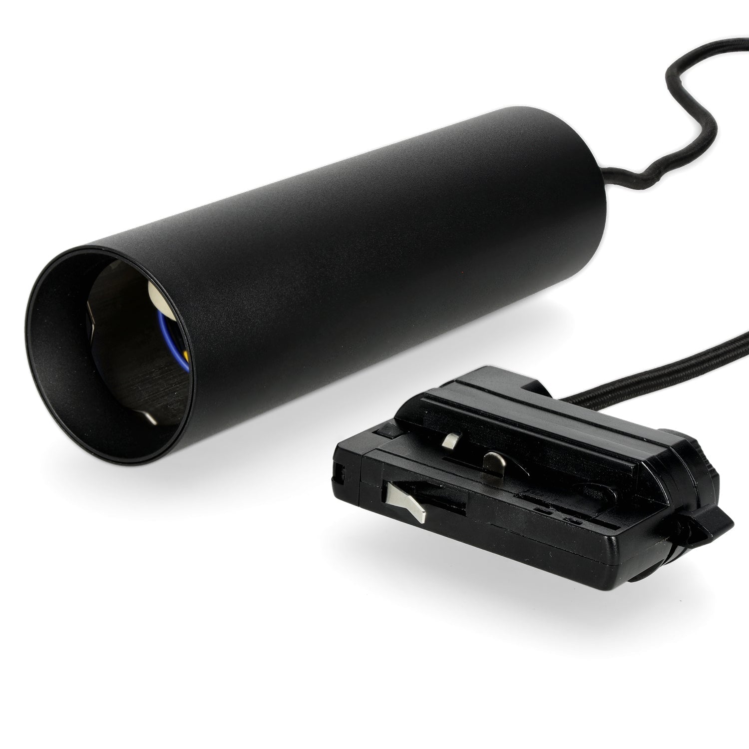 Reflektor szynowy zwieszany 3 - obwodowy 1xGU10 – czarny, lampa na szynoprzewód - LAITICA