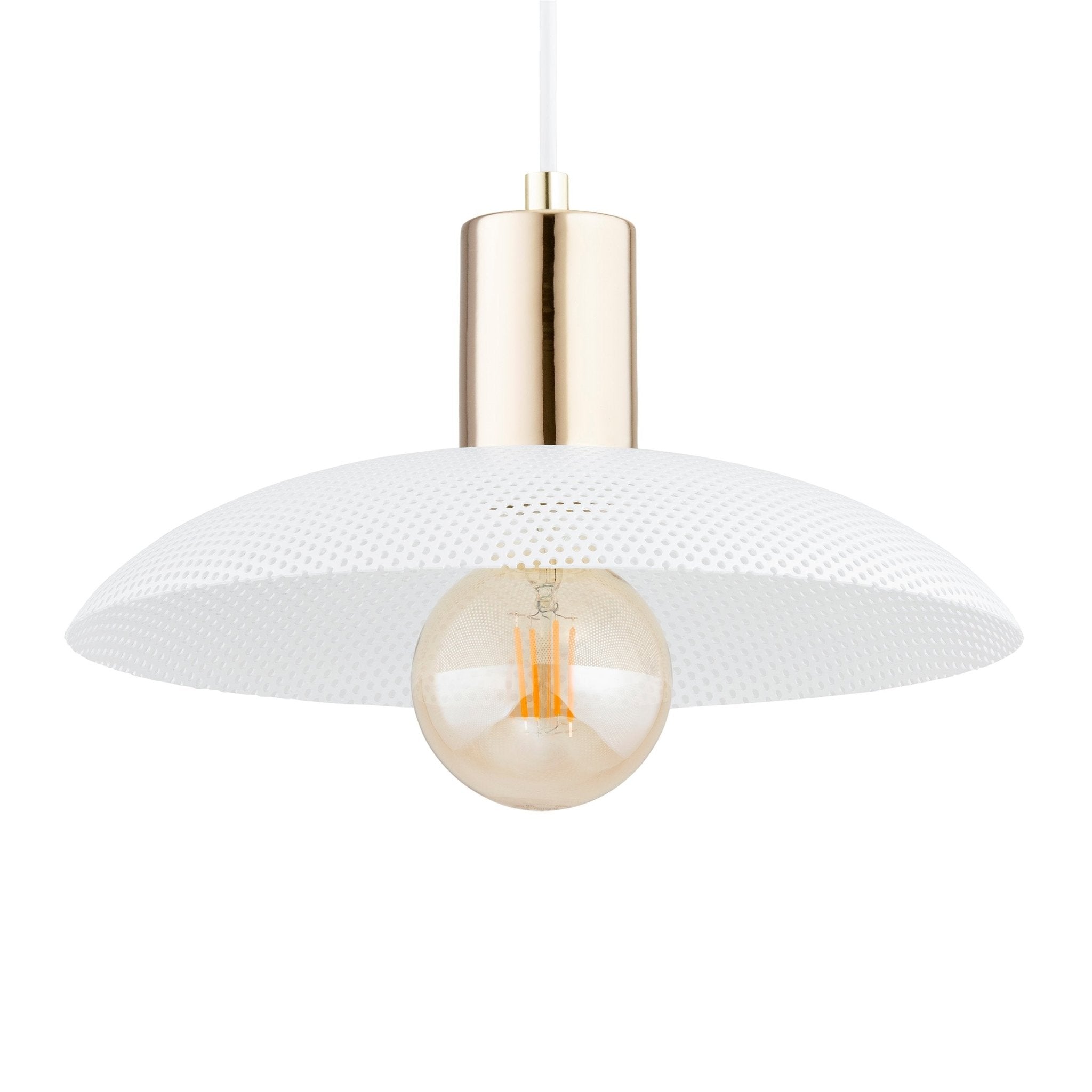Regulowana lampa sufitowa NELI BIAŁA 3 klosze E27 lampa wisząca - LAITICA