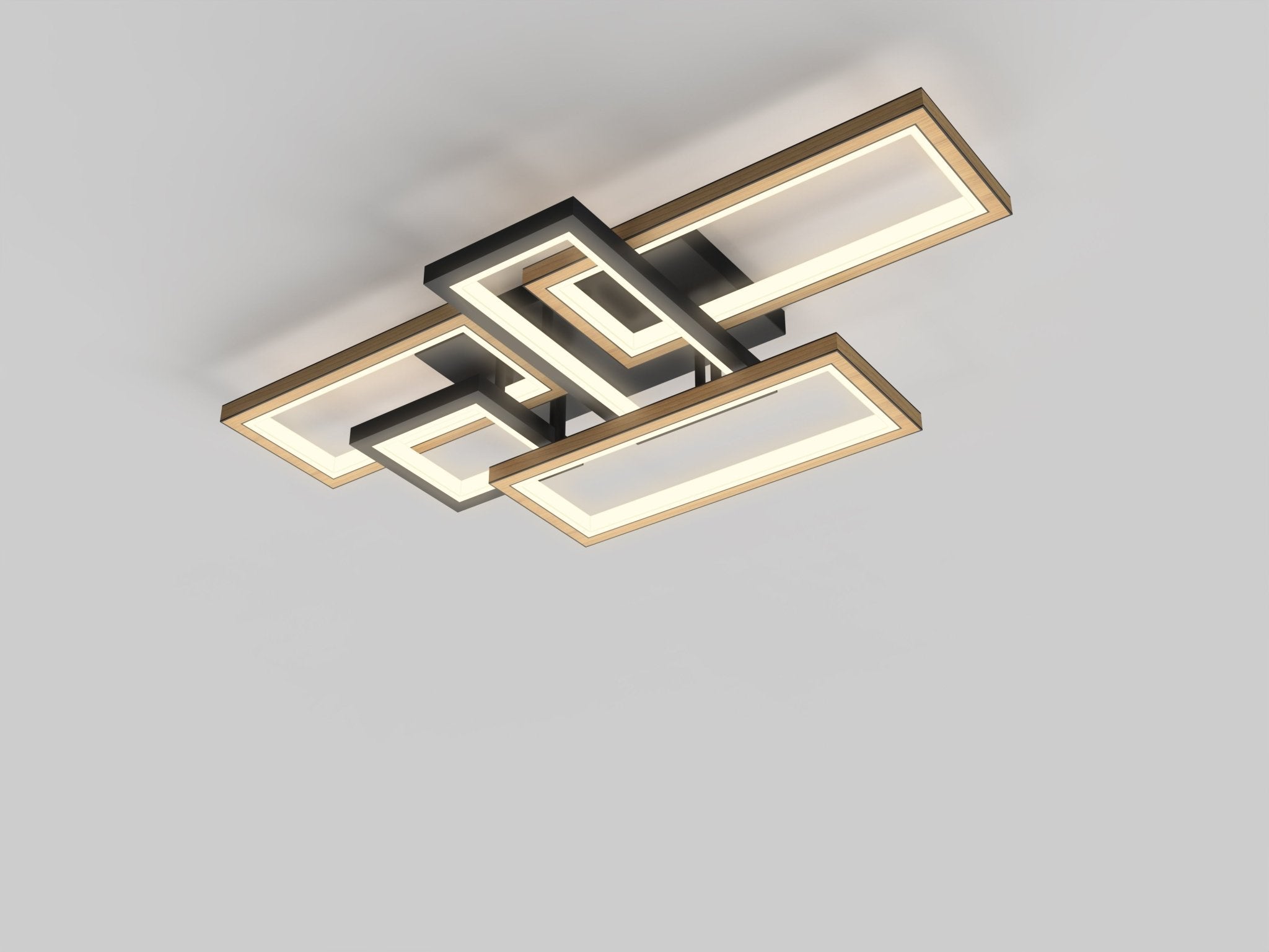 Stylowa lampa sufitowa LED MALTA 5 - punktowa DUŻA barwa ciepła geometryczna - LAITICA