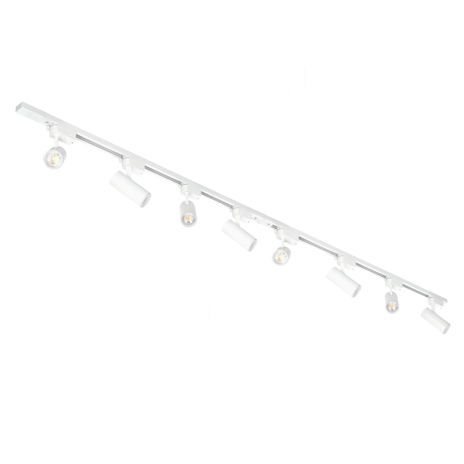 Szynoprzewód LED Zestaw 2x Szyna 1m + 8x Reflektor GU10 | Oświetlenie szynowe białe z łącznikiem - LAITICA