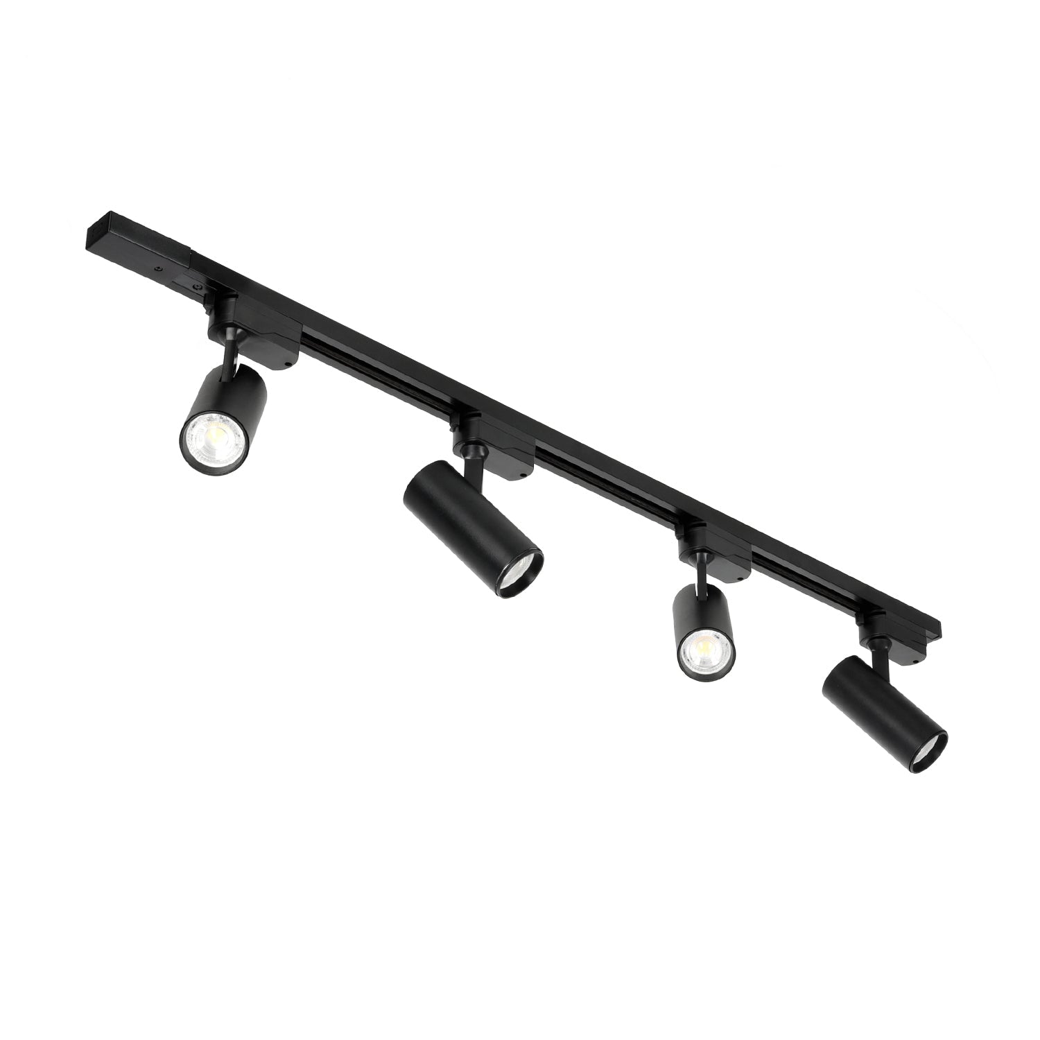 Szynoprzewód Szyna 1m + 4x Lampa GU10 LED Oświetlenie szynowe czarne - Zestaw - LAITICA