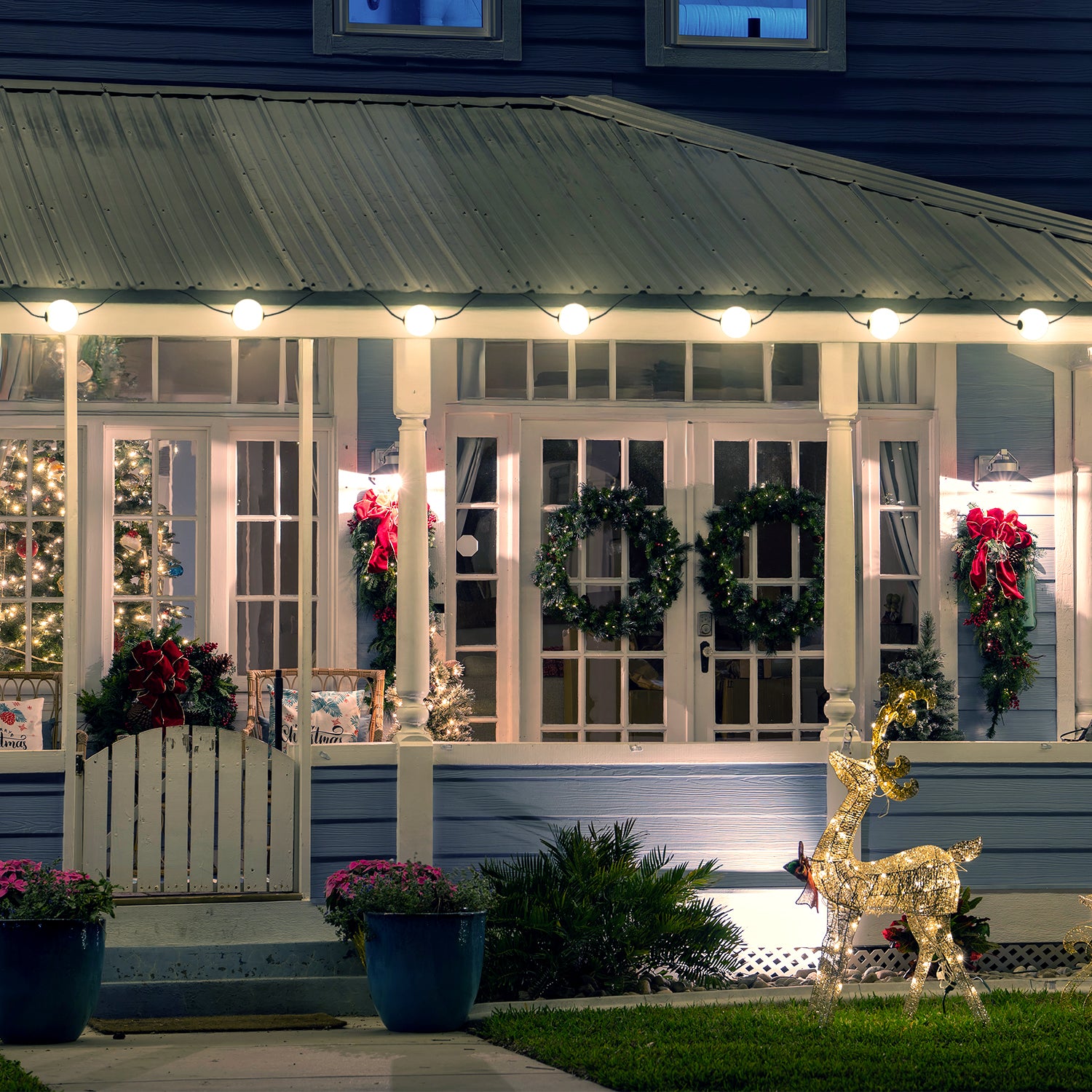 Lampki świąteczne LED kule – ozdoba na choinkę i ogród