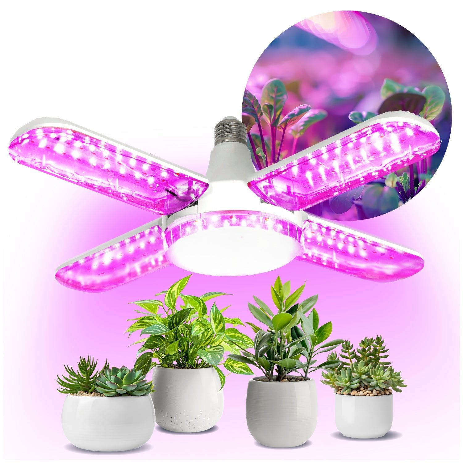 Żarówka Lampa Do Uprawy Wzrostu Roślin 40W E27 Oświetlenie LED Mocna - LAITICA