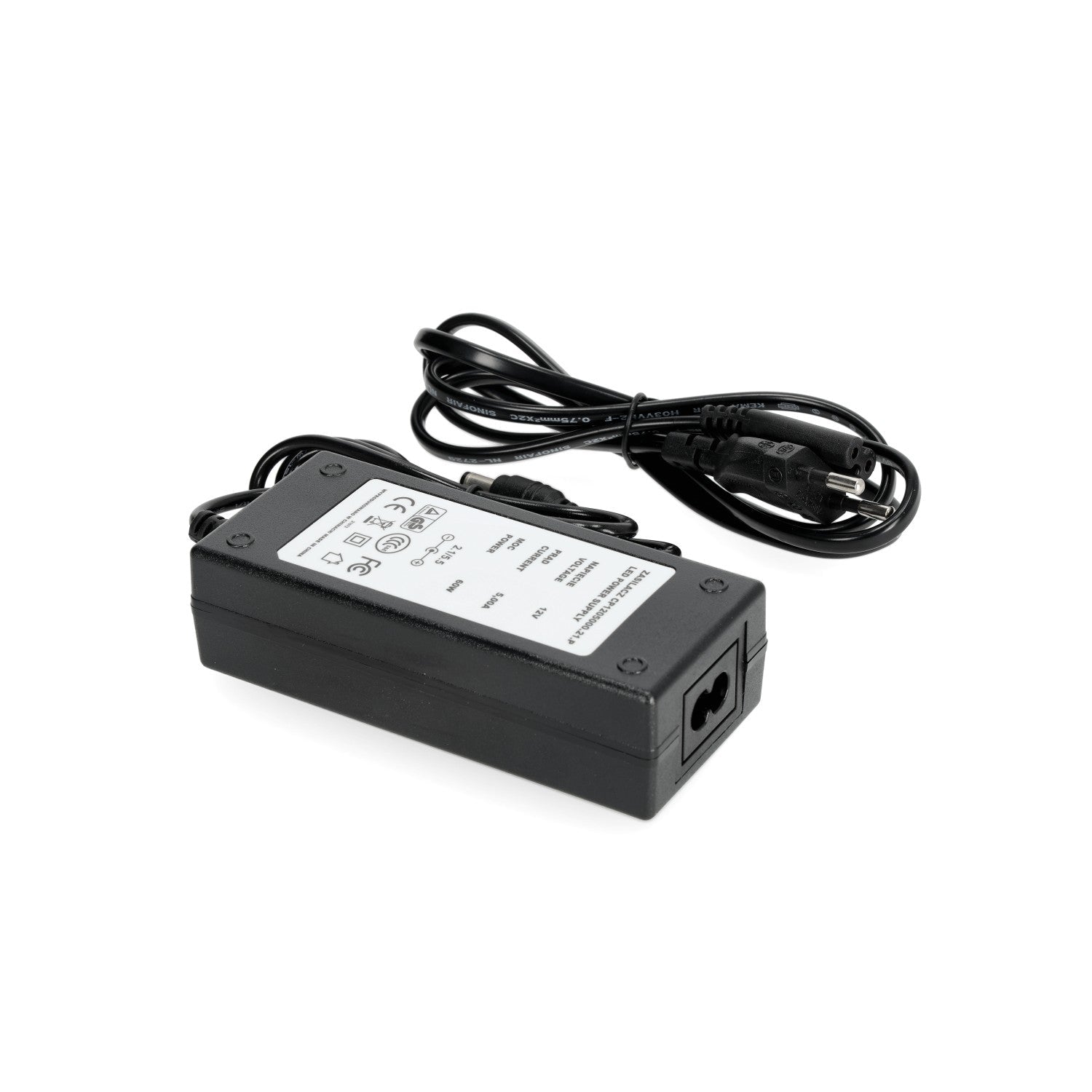 Zasilacz DESKTOP 12V 60W napięciowy 5,0A CZARNY - LAITICA