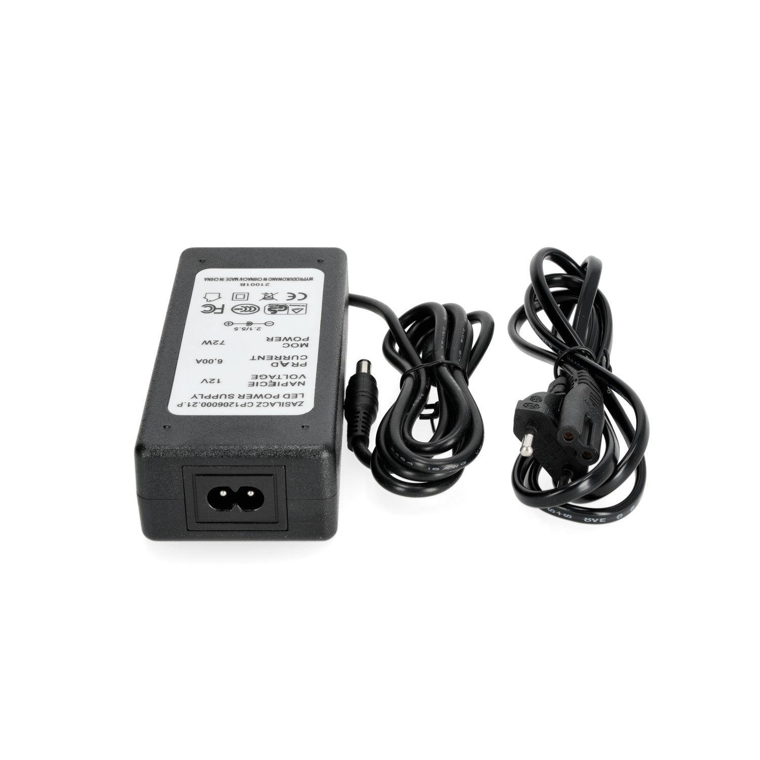 Zasilacz DESKTOP 12V 72W napięciowy 6,0A CZARNY - LAITICA