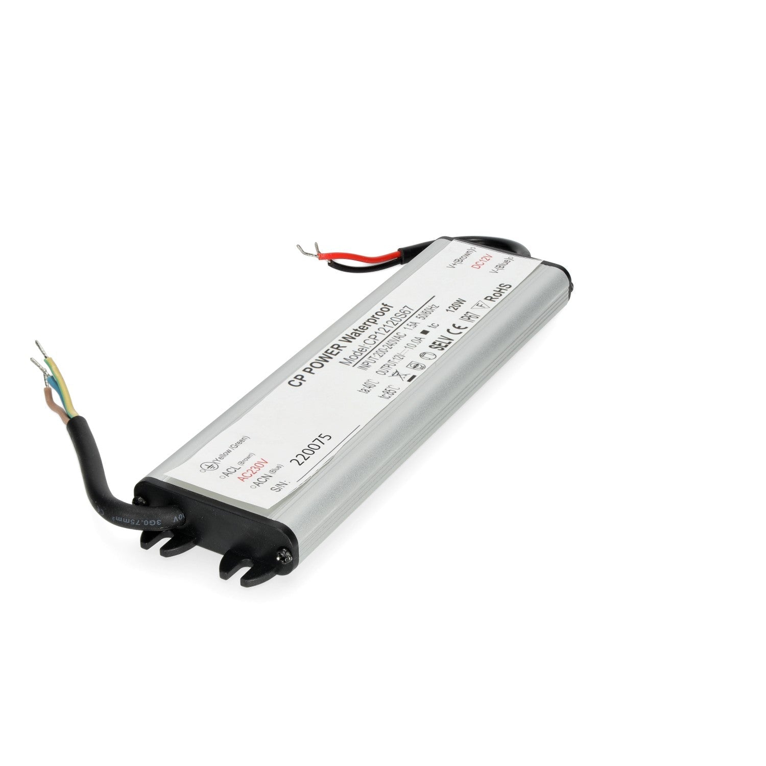 Zasilacz LED instalacyjny TAŚMY LED 12V 120W 10,0A IP67 - LAITICA