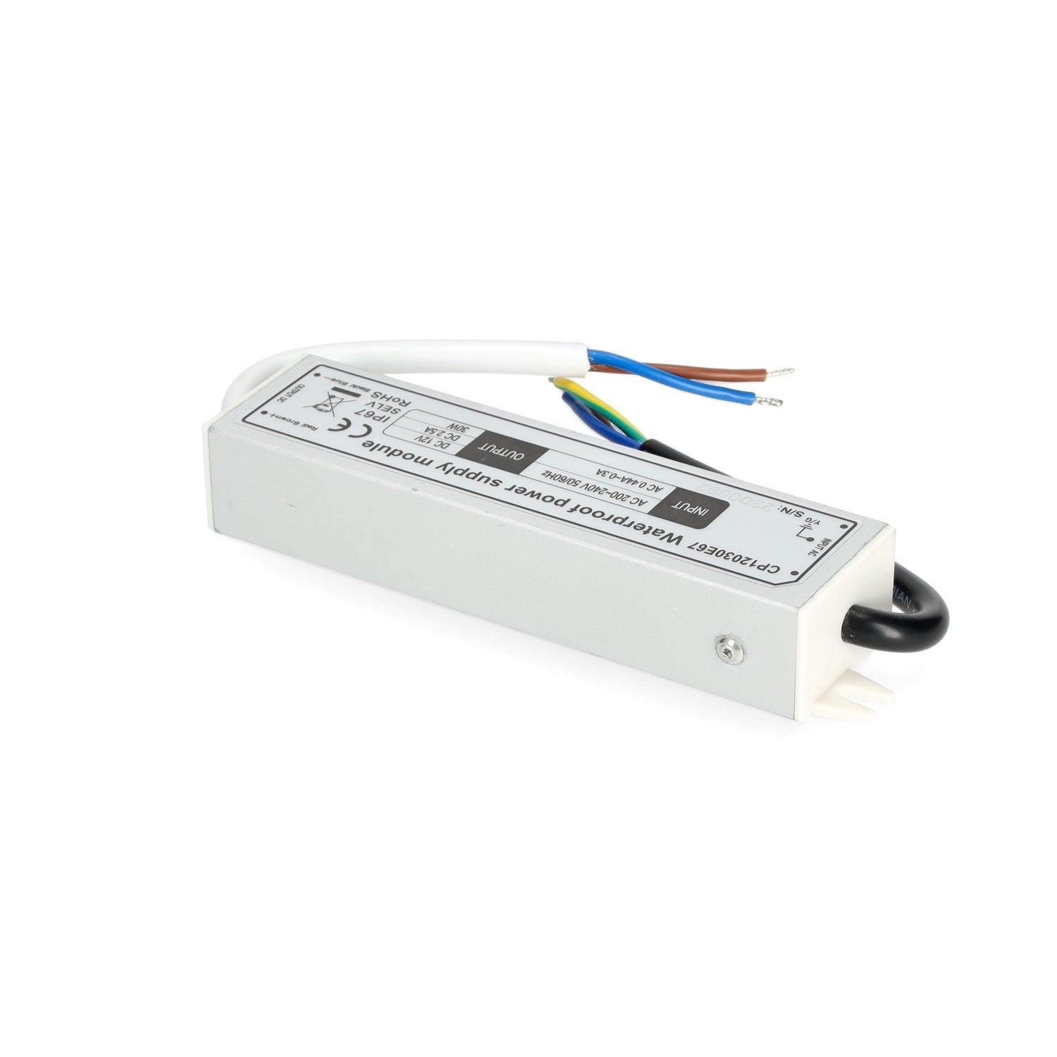 Zasilacz LED instalacyjny TAŚMY LED 12V 30W 2,5A IP67 - LAITICA