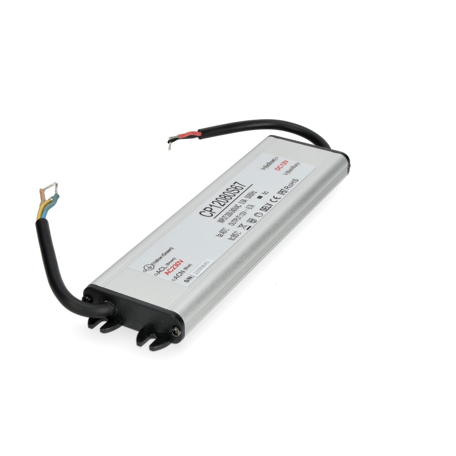 Zasilacz LED instalacyjny TAŚMY LED 12V 80W 6,67A IP67 - LAITICA