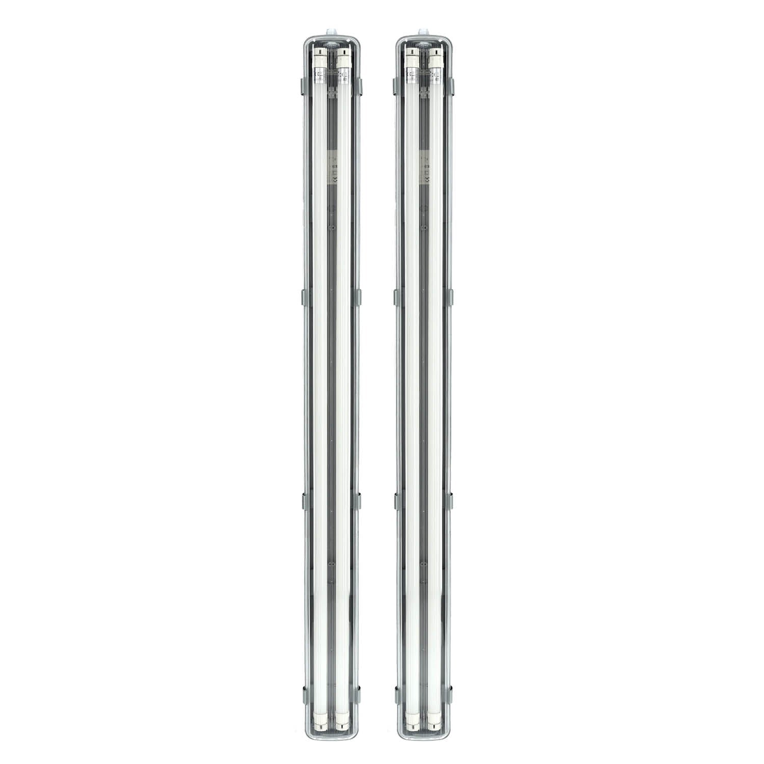 Zestaw 2x oprawa hermetyczna AQUA M 2x120 + 4x LED T8 18W neutralna  - LAITICA