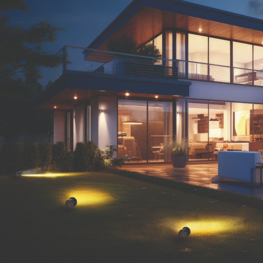 ZESTAW 3x Lampa ogrodowa PORTO + 3x żarówka GU10 3W premium CIEPŁOBIAŁA - LAITICA