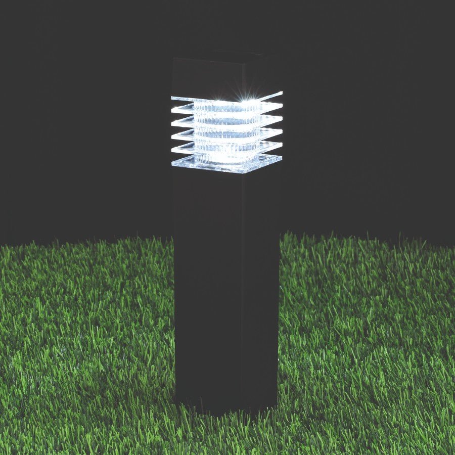 Zestaw 4x lampa ogrodowa LED ELISA wbijana SOLARNA słupek 40cm barwa zimna - LAITICA