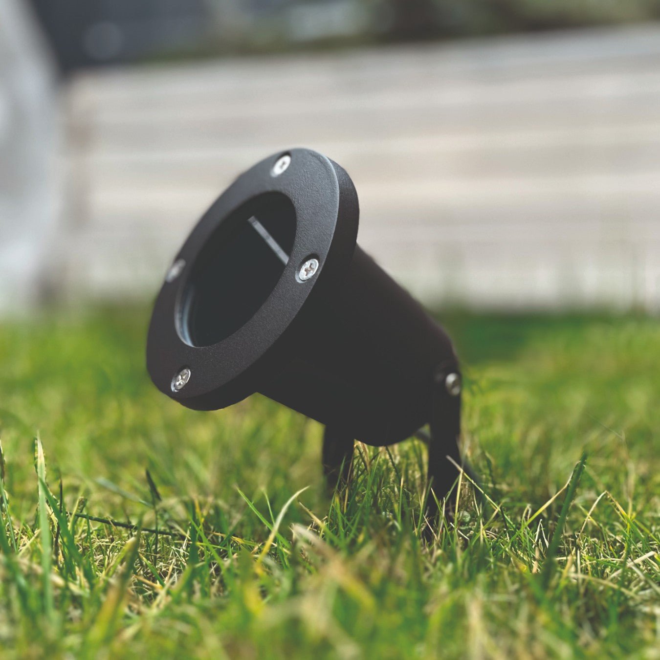 ZESTAW 4x Lampa wbijana PORTO ogrodowa reflektor CZARNY wodoodporna - LAITICA