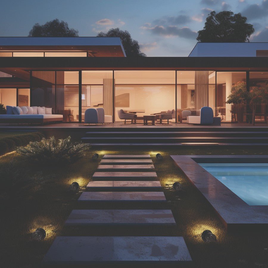 ZESTAW 6x Lampa ogrodowa PORTO + 6x żarówka GU10 3W premium NEUTRALNA - LAITICA