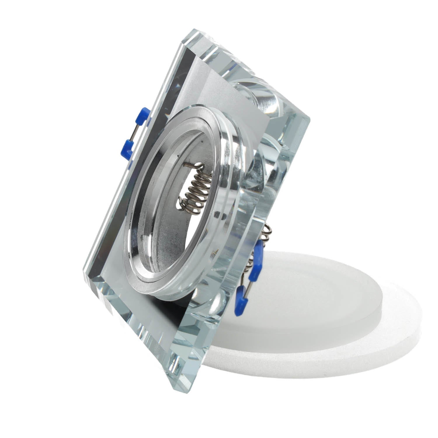 Zestaw 6x oprawa halogenowa przeźroczysta LUMO8N + LED GU10 5W premium zimnobiała - LAITICA