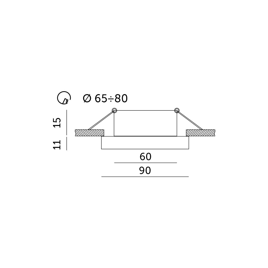 Zestaw 6x oprawa halogenowa przeźroczysta LUMO8N + LED GU10 5W premium zimnobiała - LAITICA