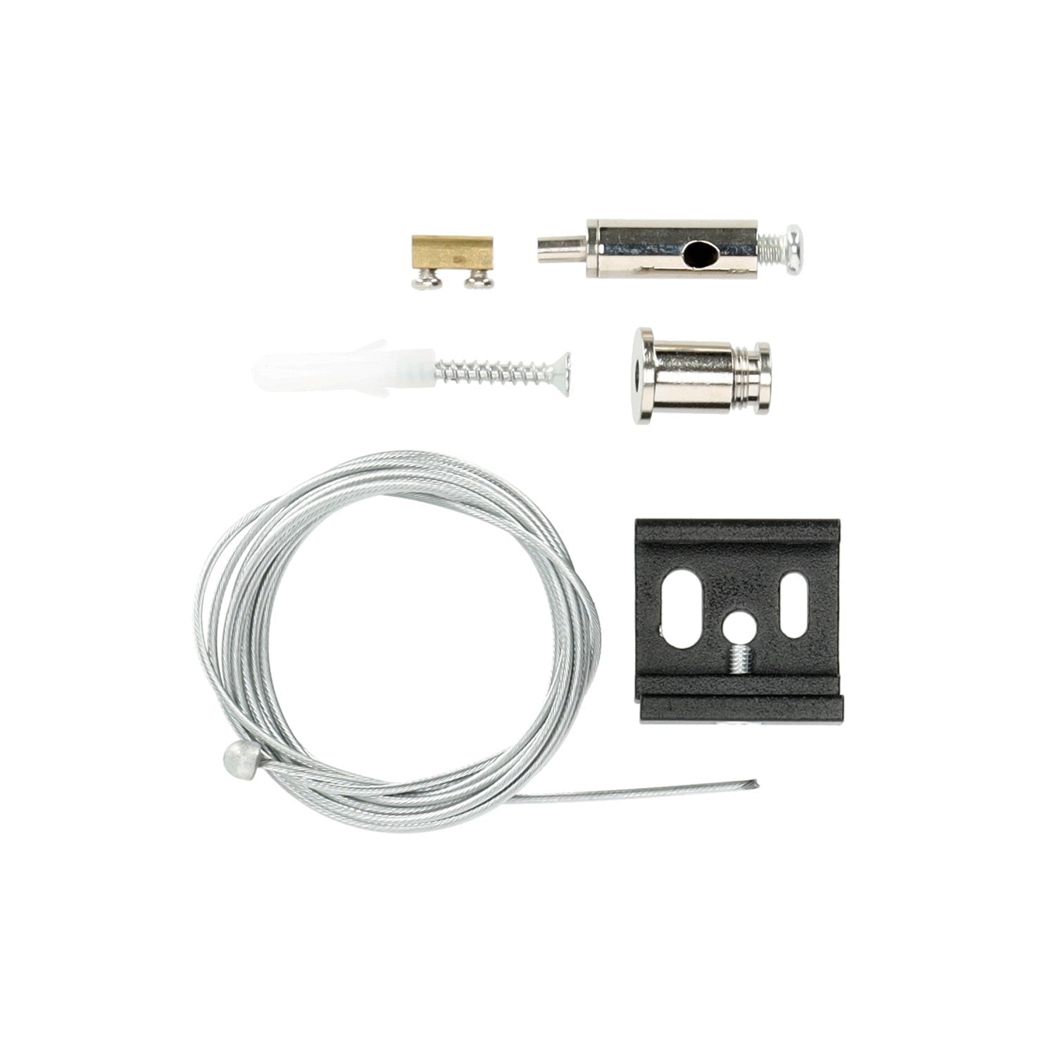 Zestaw do zawieszania szynoprzewodów na linkach CZARNY 2m - LAITICA