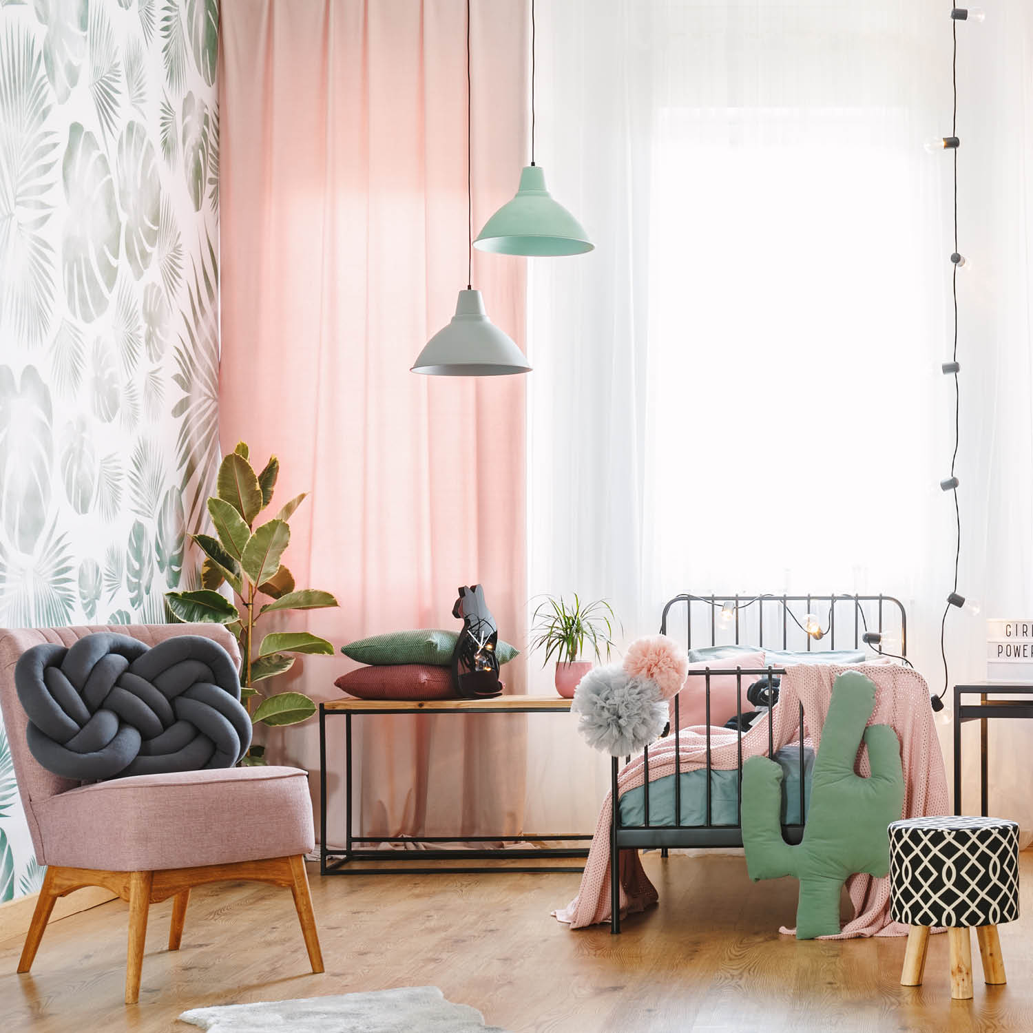 ZESTAW Girlanda ogrodowa BLOOM 2 10m +10x żarówka LED E27 1W barwa ciepła - LAITICA