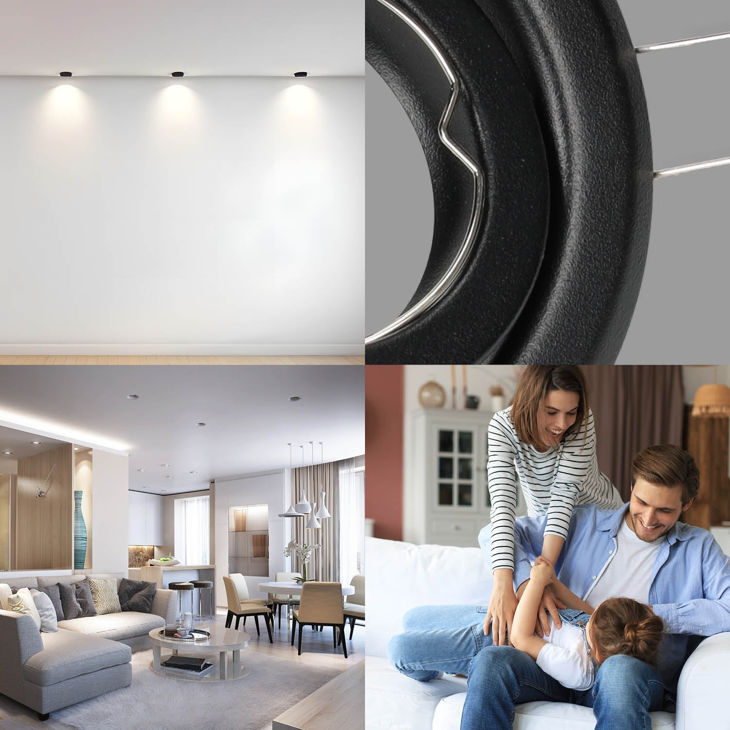 Zestaw oprawa halogenowa LUMO1 mat czarny + LED GU10 5W ciepłobiała - LAITICA