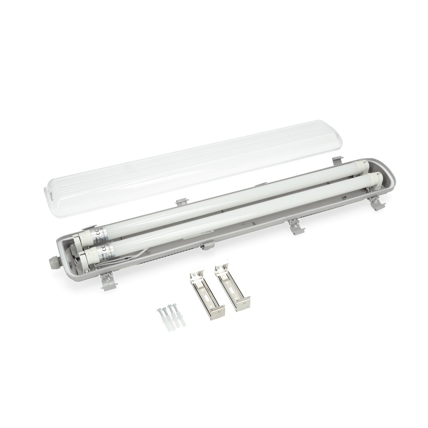 Zestaw oprawa hermetyczna AMPER 2x60 + 2x LED T8 9W barwa neutralna - LAITICA