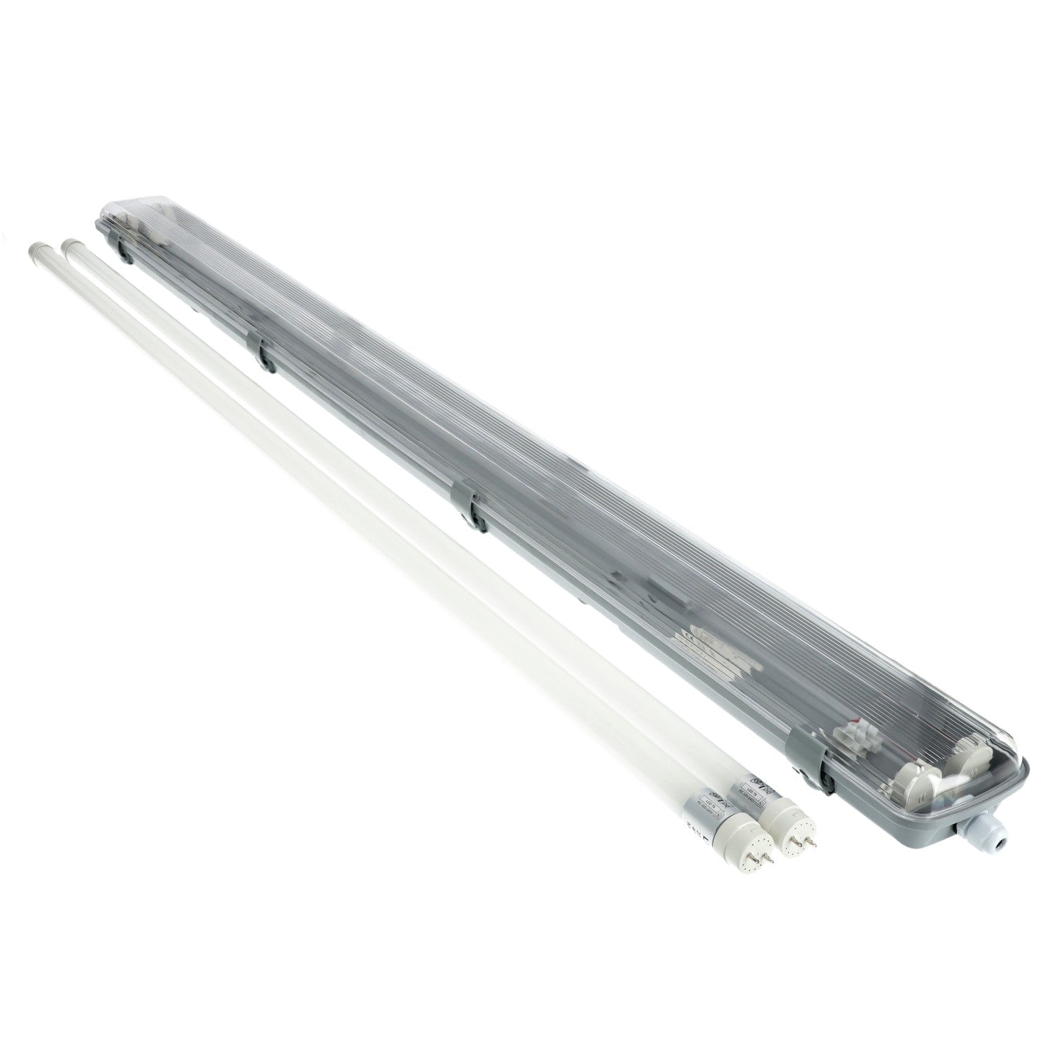Zestaw oprawa hermetyczna AQUA M 2x120 + 2x LED T8 18W zimnobiała - LAITICA