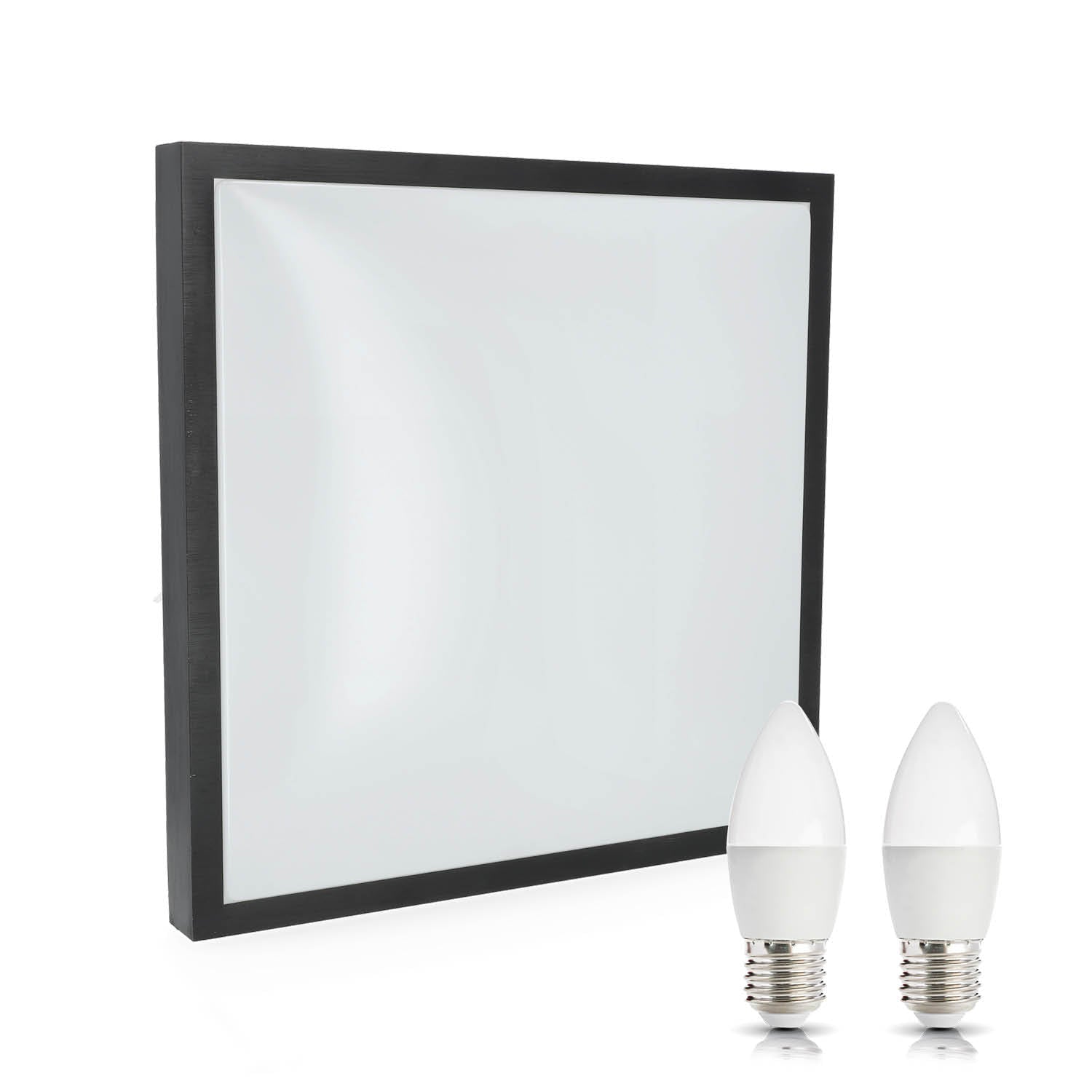 Zestaw oprawa oświetleniowa IMPERA B czarna + 2x żarówka ledowa LED 7W E27 4000K - LAITICA