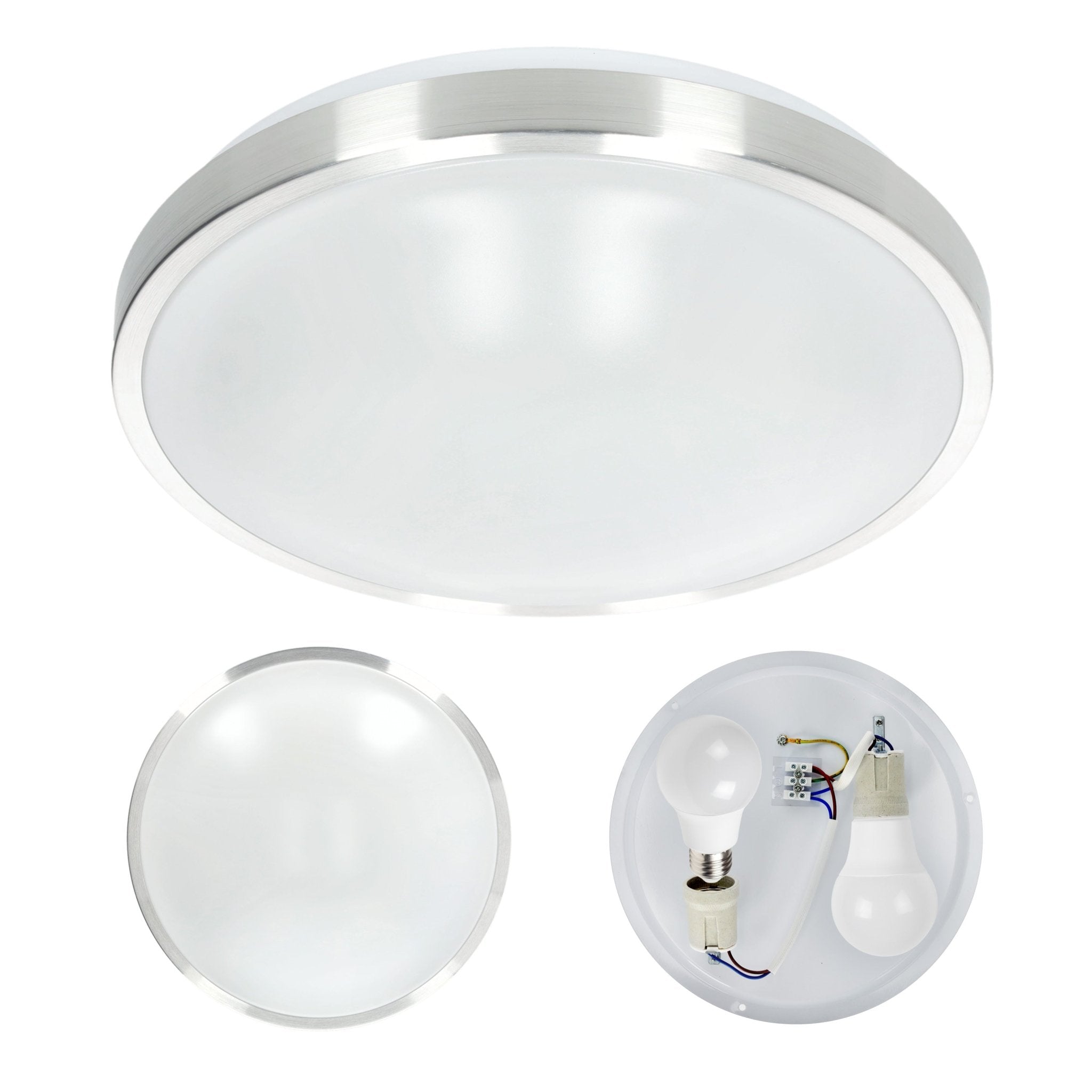 Zestaw oprawa oświetleniowa LUXO chrom + 2x żarówka ledowa LED 7W E27 4000K - LAITICA