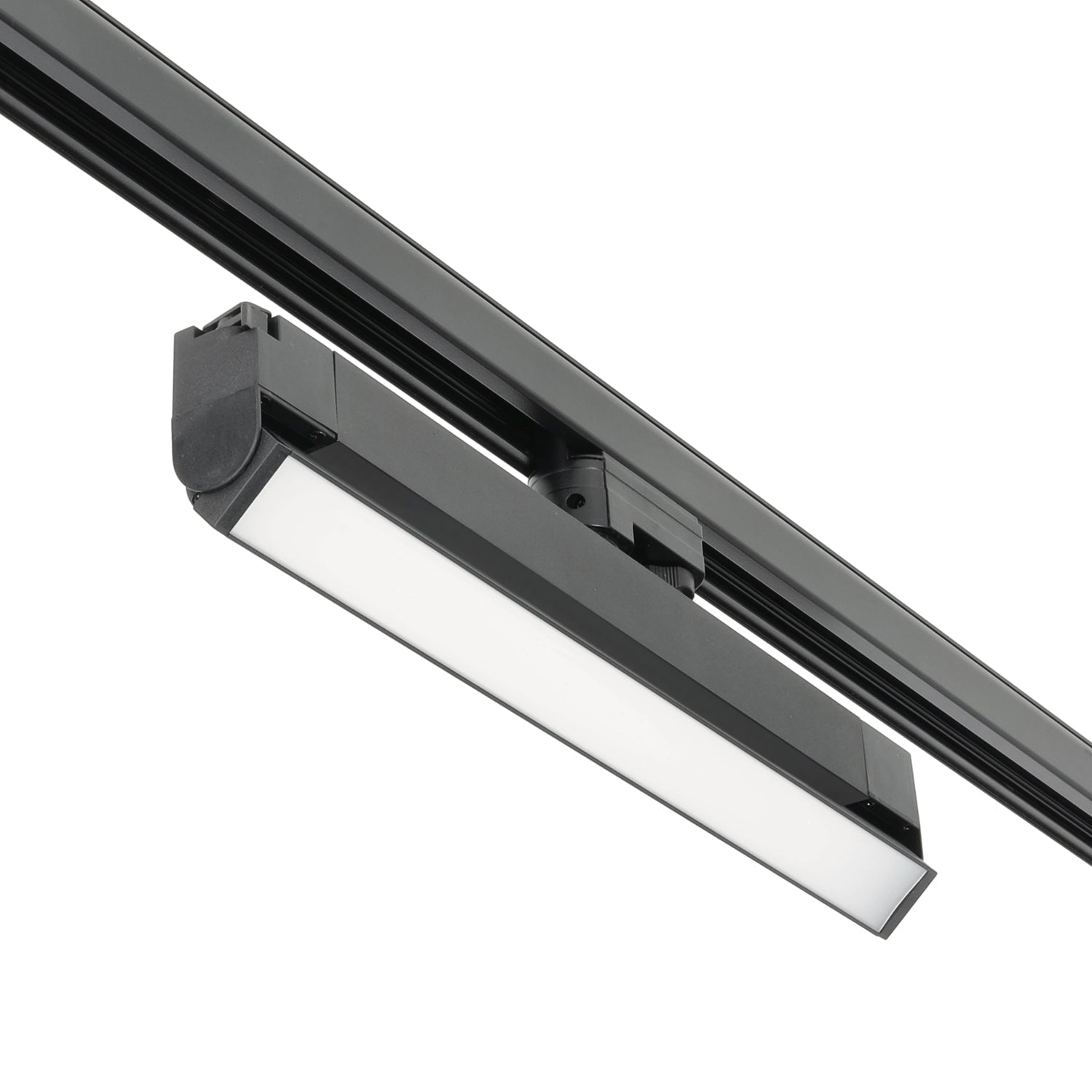 Zestaw Szynowy 3 fazowy 2x szyna 2m + łącznik prosty + 4x lamp FLEX 36W + zasilanie + zaślepka CZARNY - LAITICA